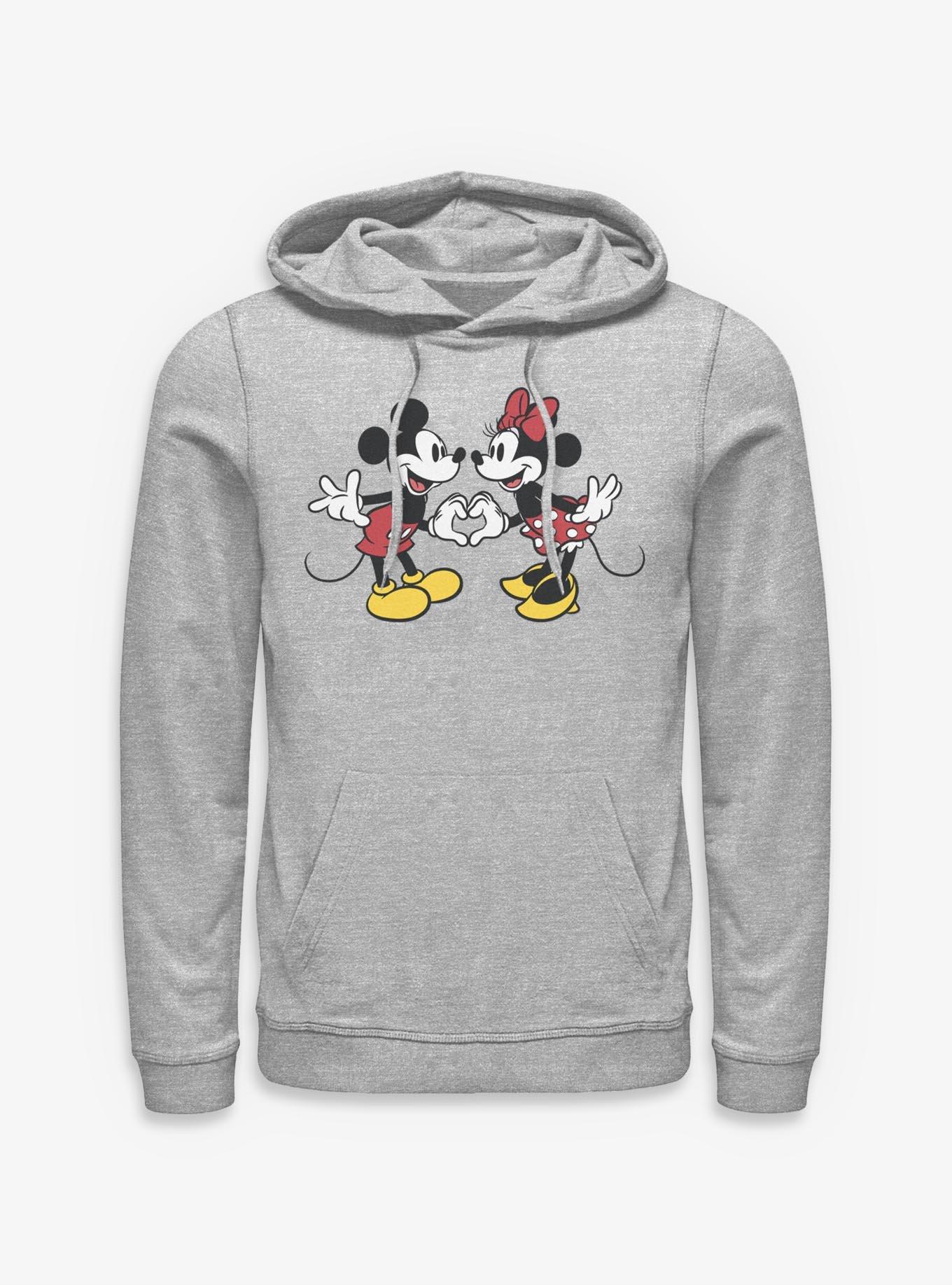 Disney Mickey Mouse and Minnie Mouse Heart Hoodie, , hi-res