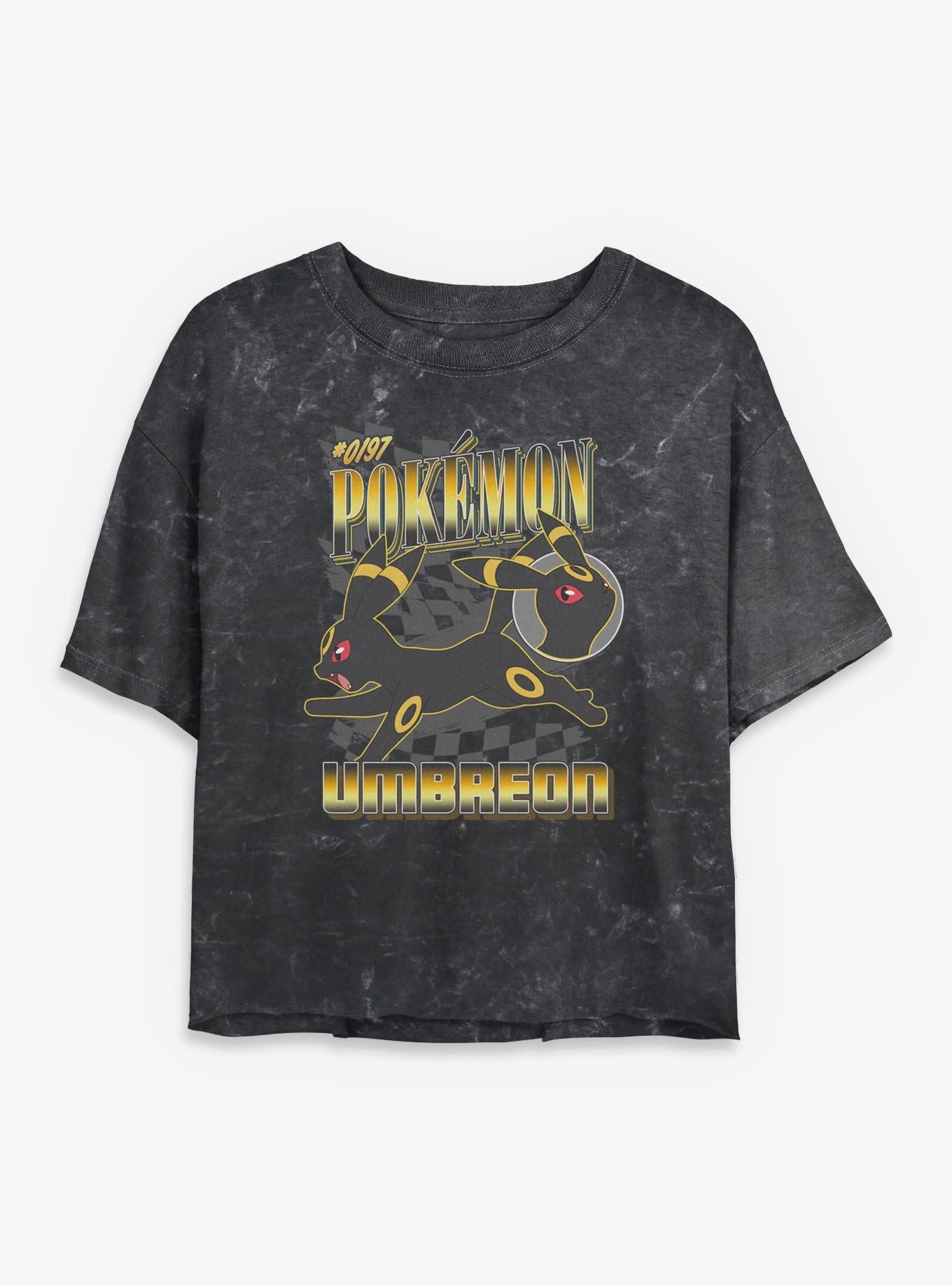 Pokemon Umbreon Racing Girls Mineral Wash Crop T-Shirt, , hi-res