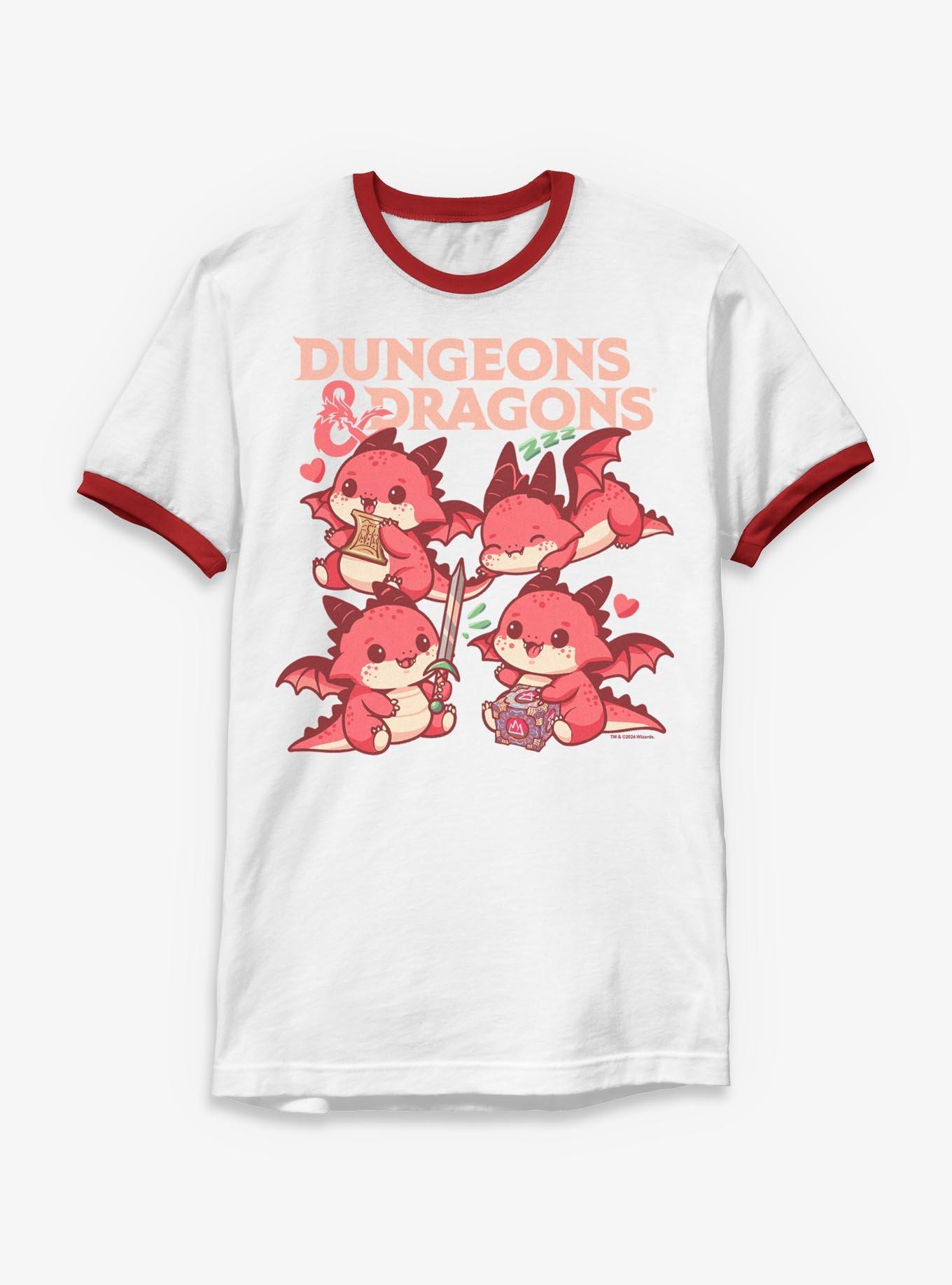 Dungeons & Dragons Cute Dragons Ringer T-Shirt, , hi-res