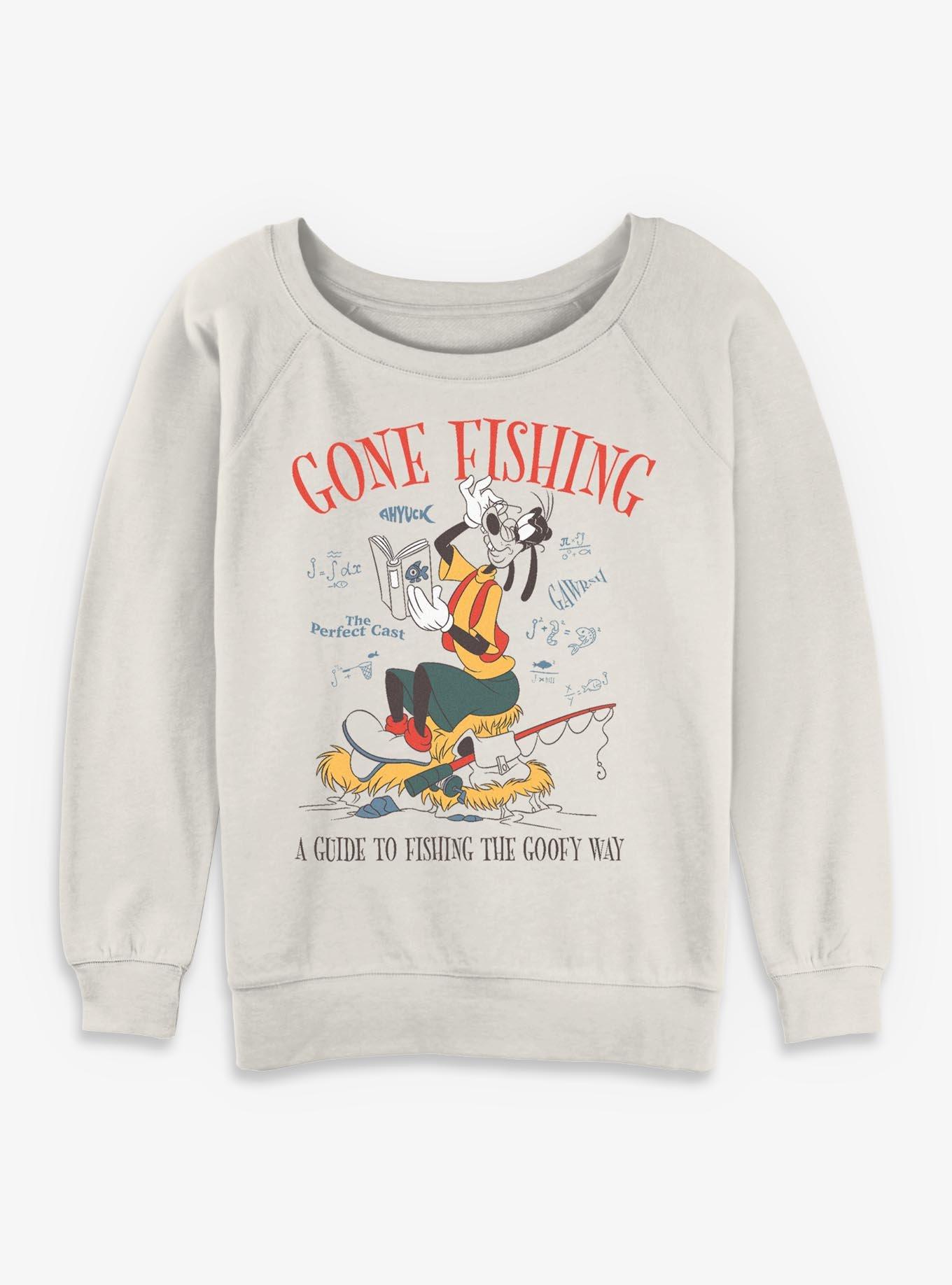 Disney Goofy Gone Fishing Girls Slouchy Sweatshirt, , hi-res