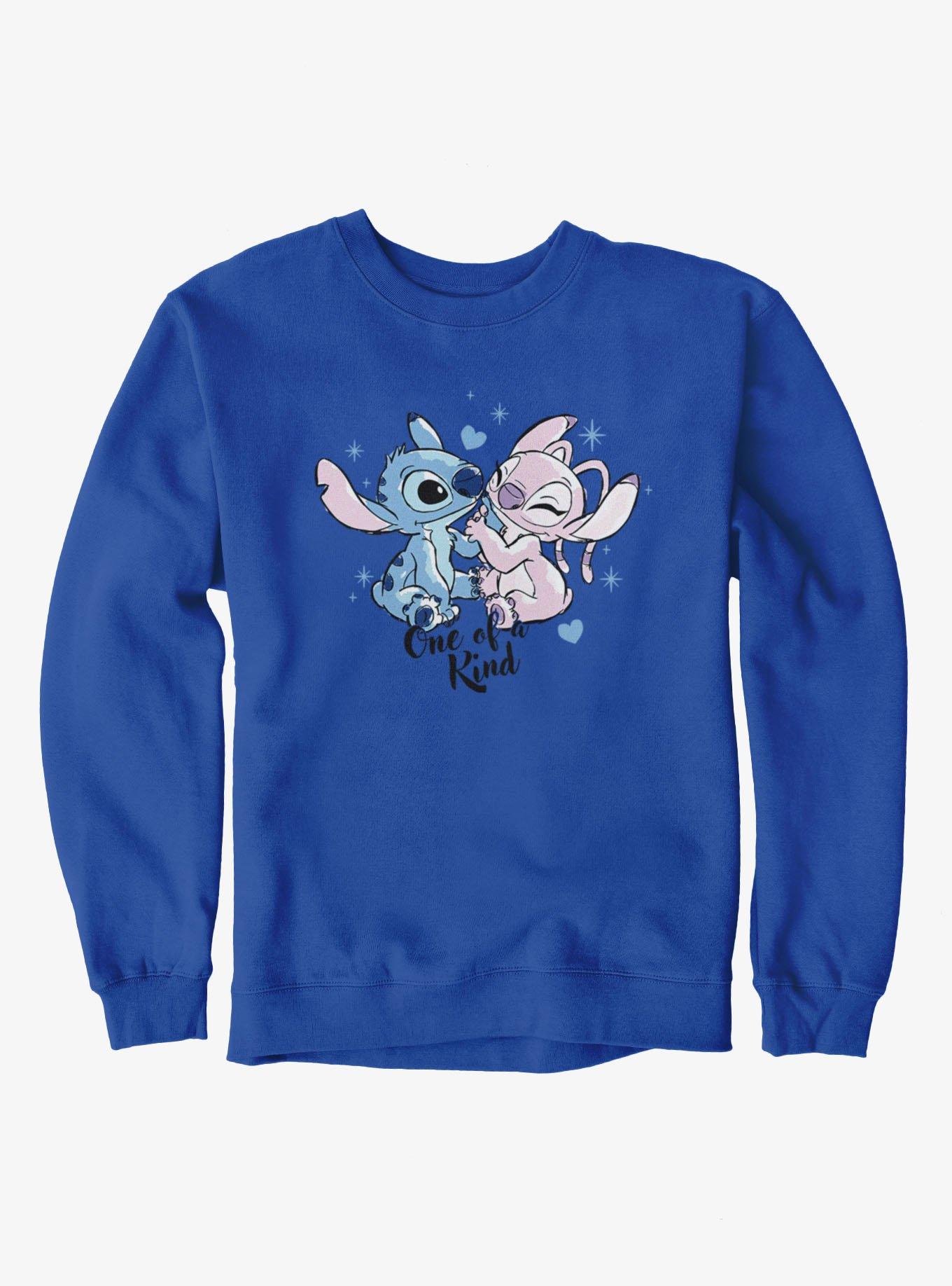 Disney Lilo & Stitch One Of A Kind Hand Hold Angel And Stitch Sweatshirt