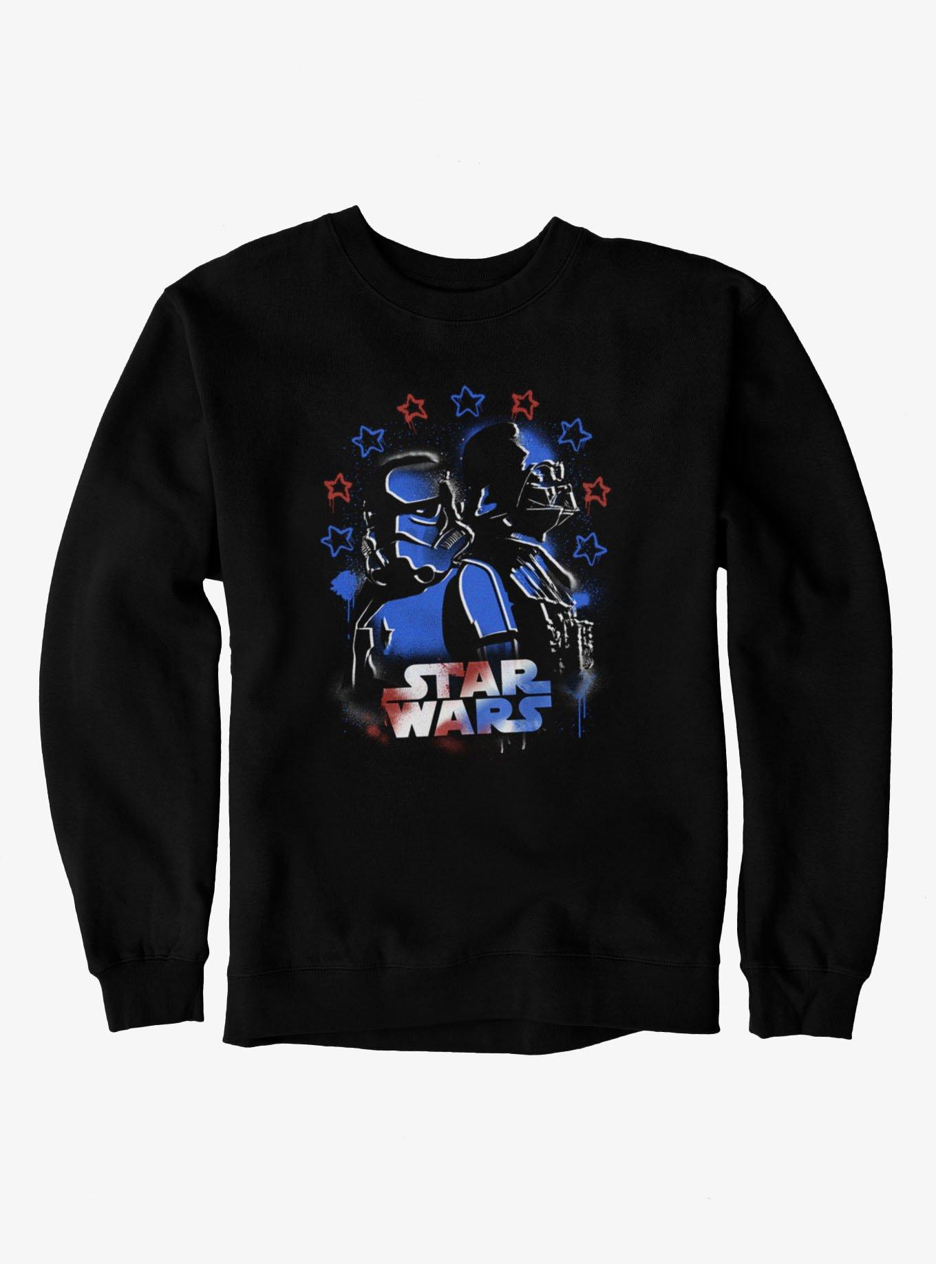 Star Wars Vader And Trooper Red Blue Graffiti Drip Sweatshirt, , hi-res