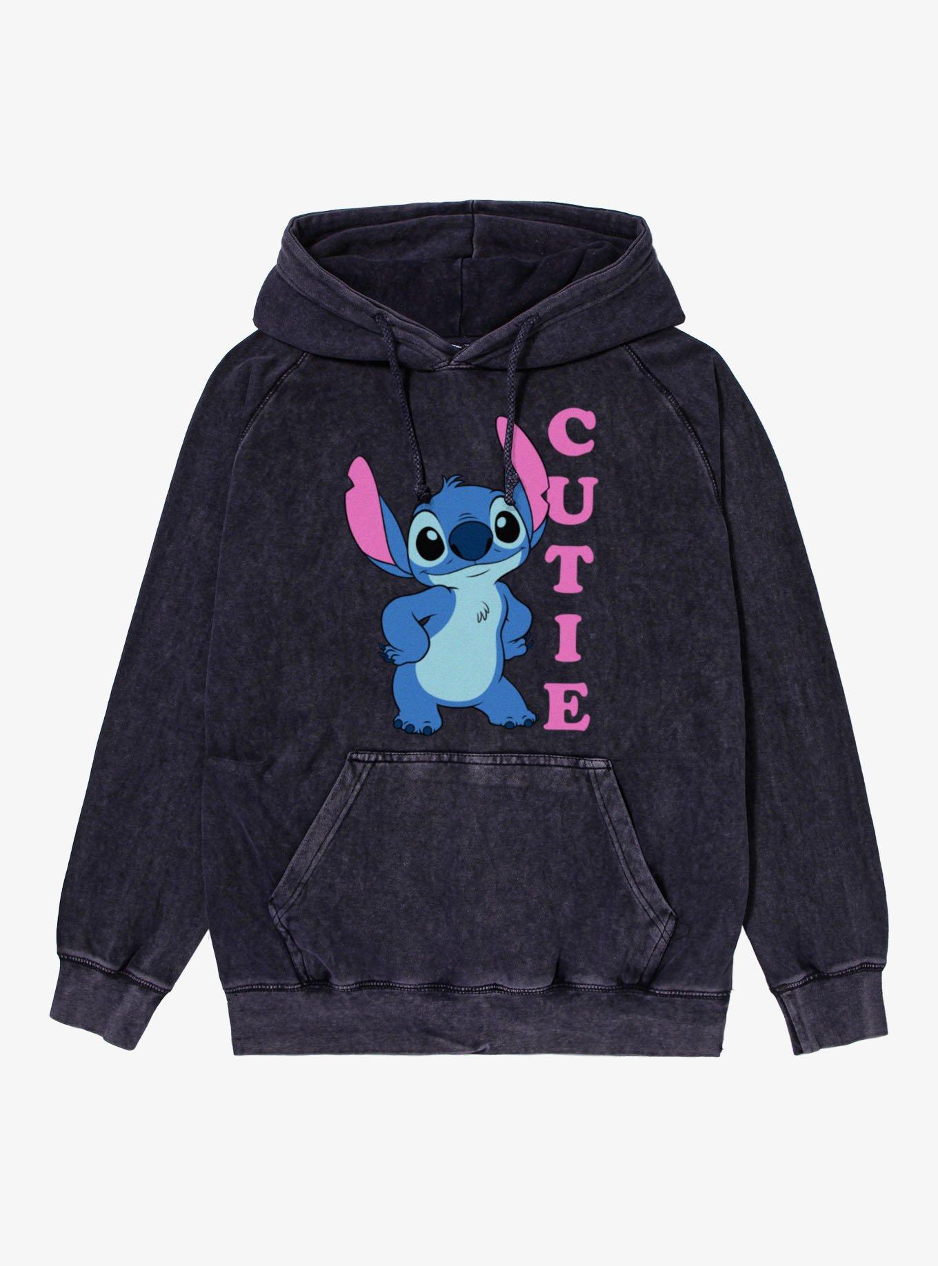 Disney Lilo & Stitch Cutie Happy Stance Vintage Mineral Washed Hoodie, , hi-res