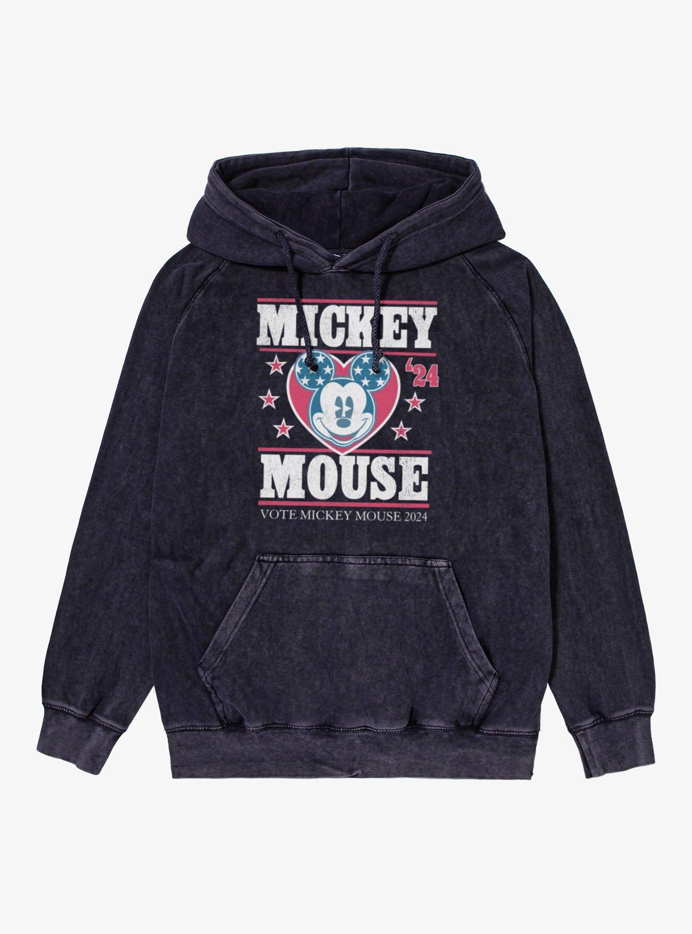 Disney Mickey Mouse 2024 Campaign Vote Vintage Mineral Washed Hoodie, , hi-res