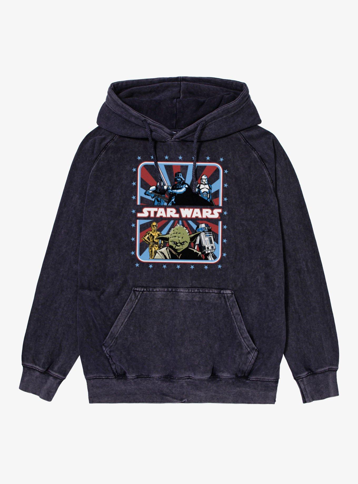 Star Wars Stars All Around Stars & Stripes Vintage Mineral Washed Hoodie, , hi-res