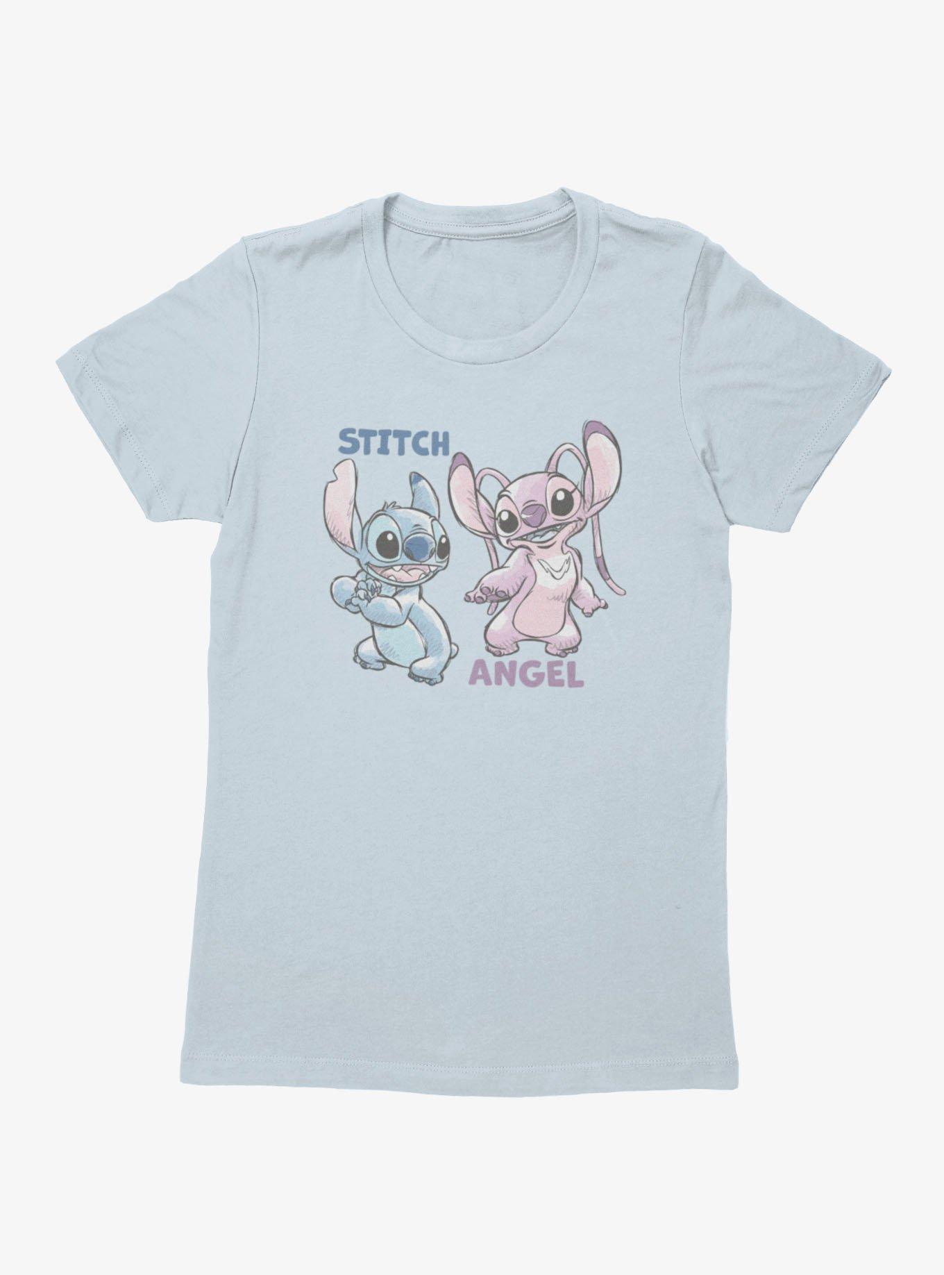 Disney Lilo & Stitch Angel And Stitch Sketches Womens T-Shirt, , hi-res
