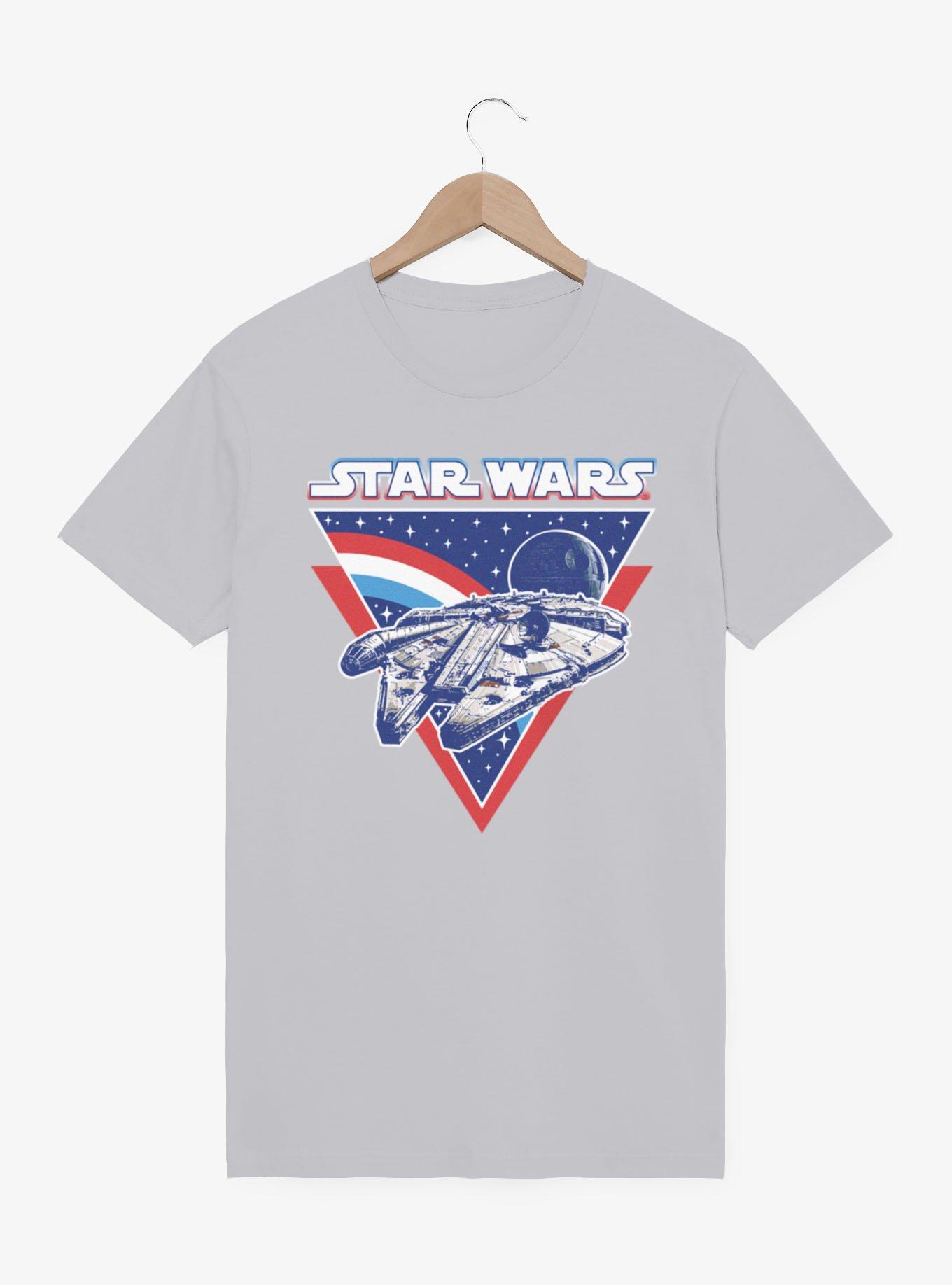 Star Wars Millennium Falcon Vintage Red White And Triangle T-Shirt, , hi-res