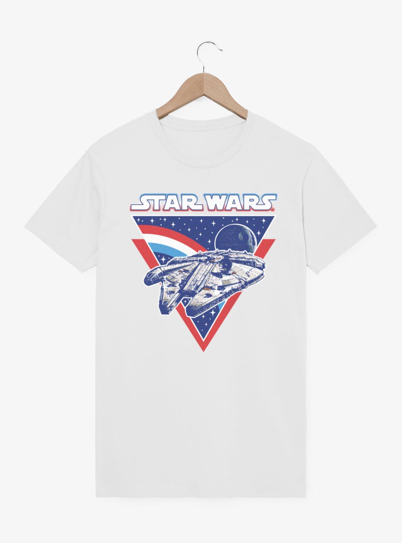 Star Wars Millennium Falcon Vintage Red White And Triangle T-Shirt, , hi-res