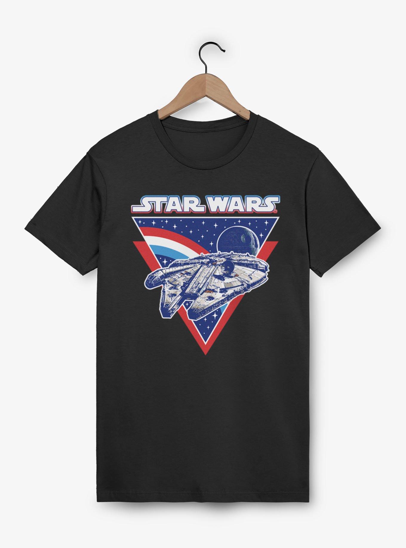 Star Wars Millennium Falcon Vintage Red White And Triangle T-Shirt, , hi-res