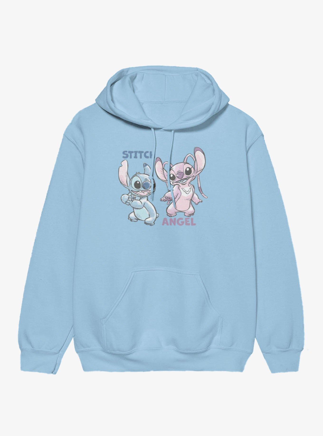 Disney Lilo & Stitch Angel And Stitch Sketches Hoodie, , hi-res