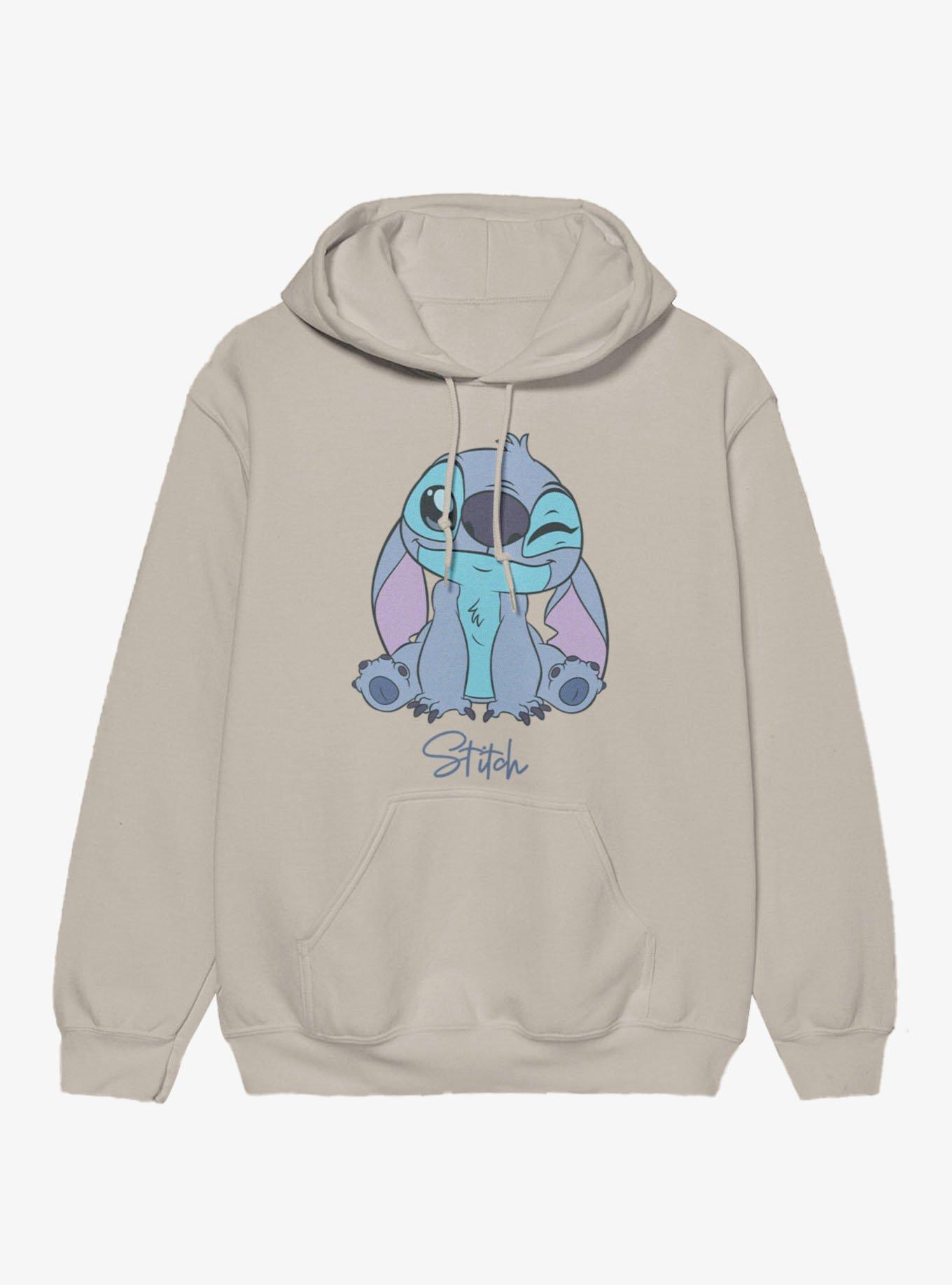 Disney Lilo & Stitch Winky Face Stitch Hoodie, SAND, hi-res view 1