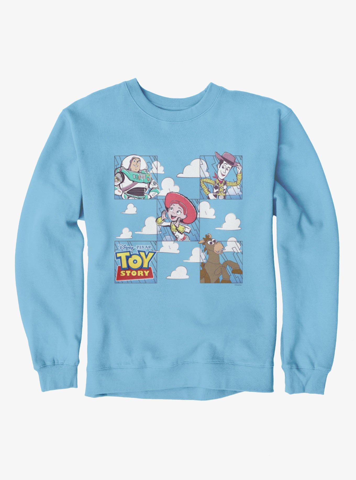 Disney Pixar Toy Story Squared Up Partners Jessie Woody Buzz Bullseye Sweatshirt, , hi-res