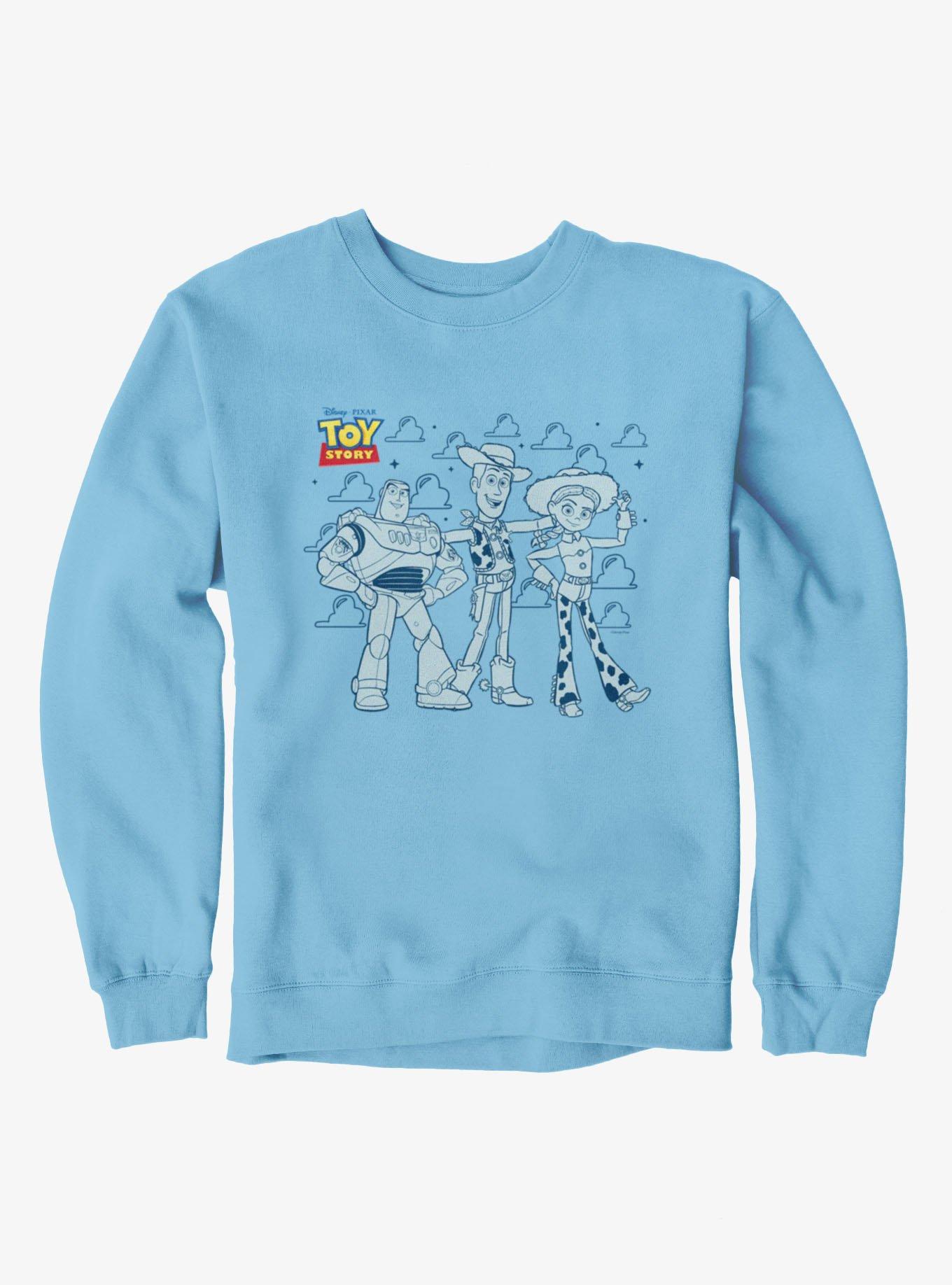 Disney Pixar Toy Story Trio Line Up Buzz Woody Jessie Sweatshirt, , hi-res