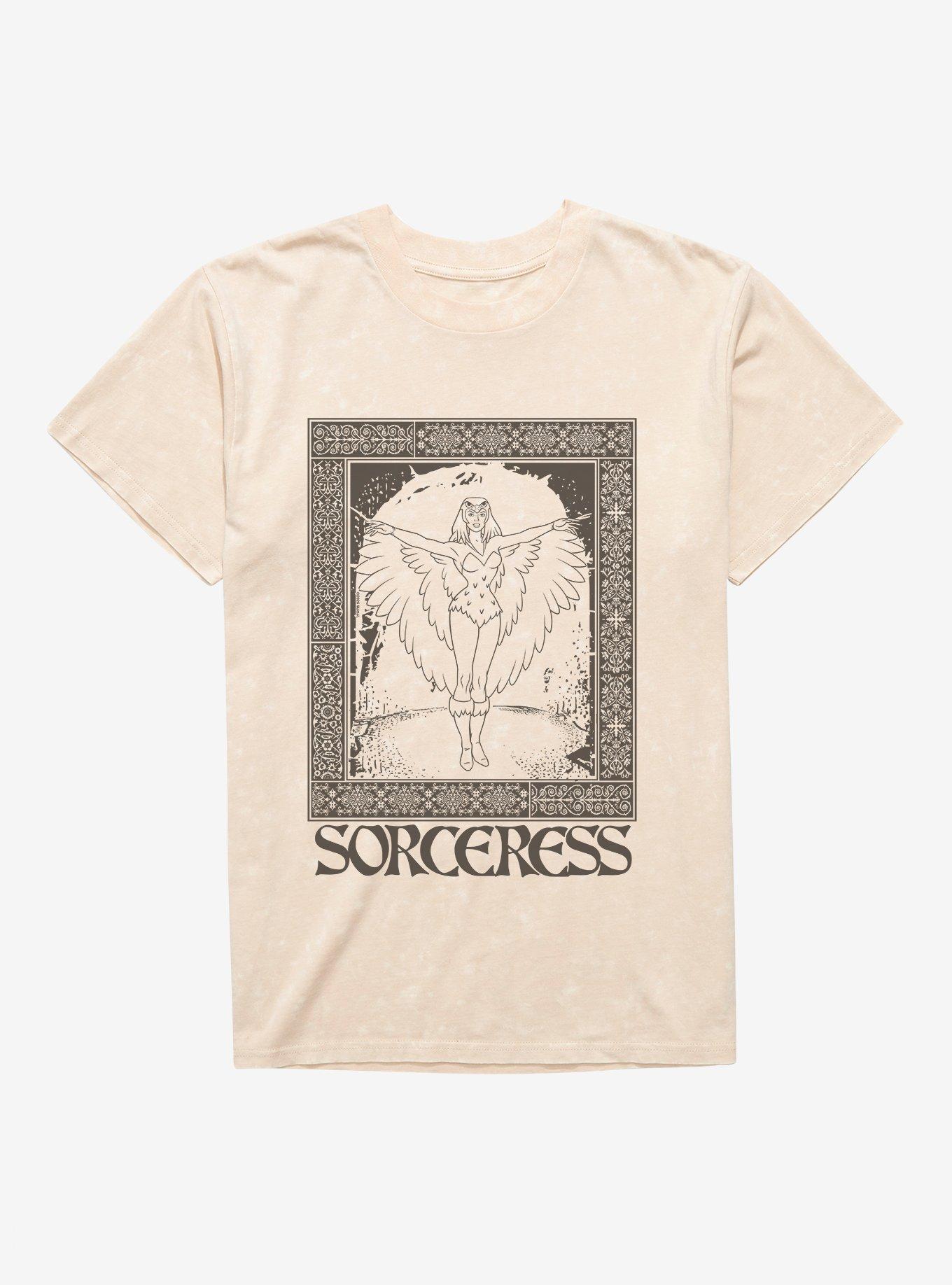 Masters Of The Universe Sorceress Black And White Mineral Wash T-Shirt, , hi-res