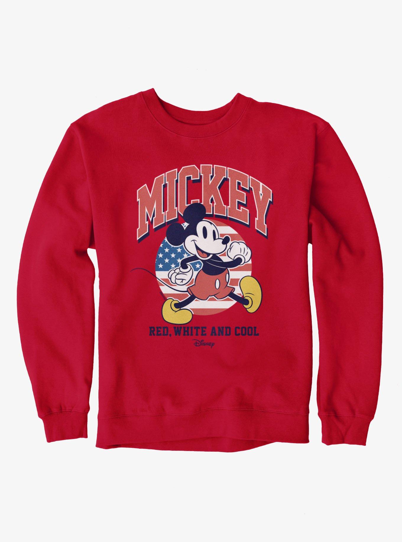 Disney Mickey Mouse Red, White And Cool Sweatshirt, , hi-res