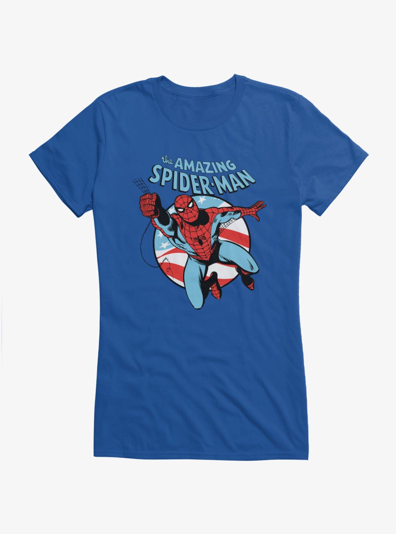 Marvel Retro Swinging Flag Circle Girls T-Shirt, , hi-res