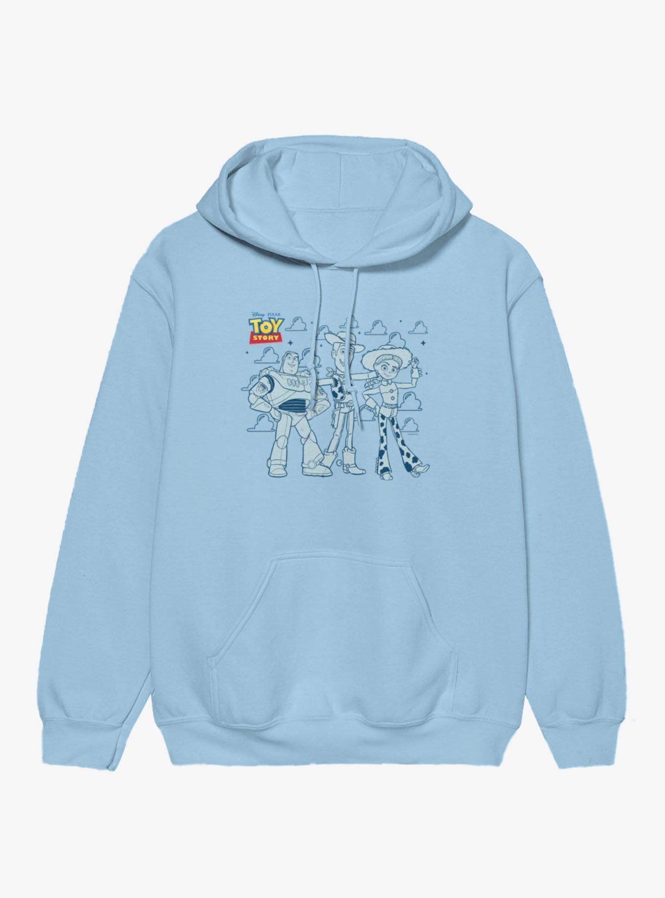 Disney Pixar Toy Story Trio Line Up Buzz Woody Jessie Hoodie, , hi-res