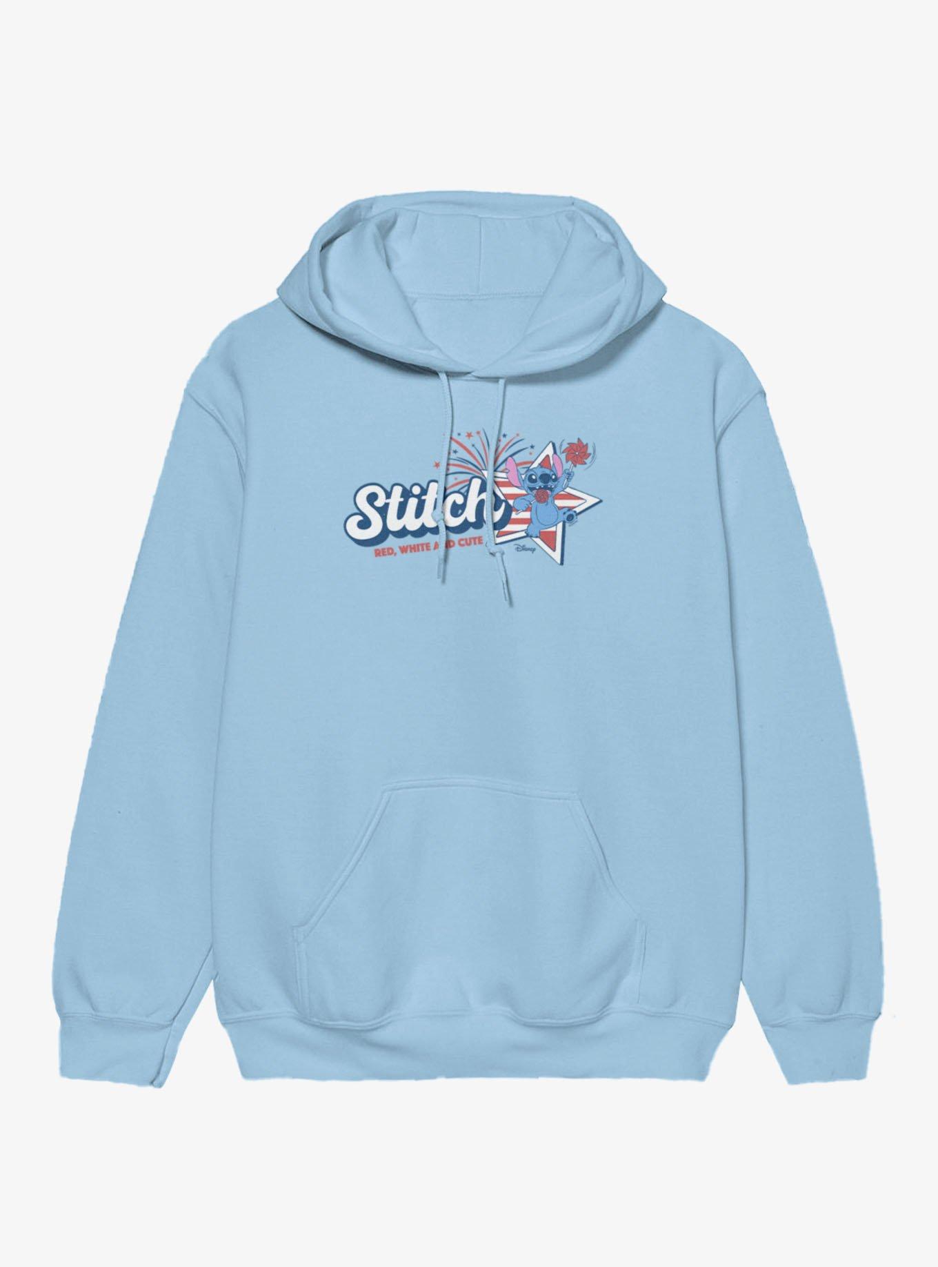 Disney Lilo & Stitch Red, White And Cute Stitch Hoodie, , hi-res