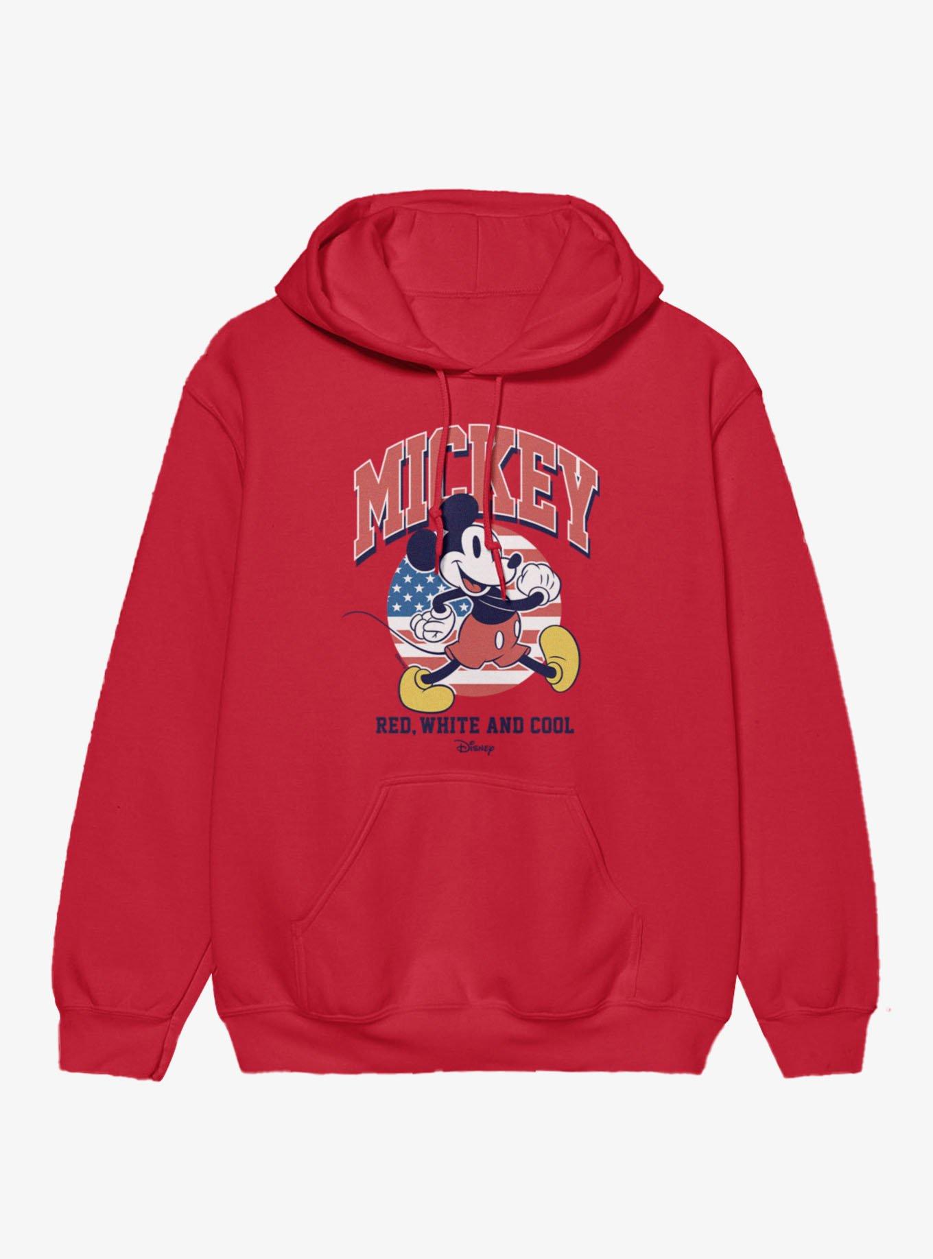 Disney Mickey Mouse Red, White And Cool Hoodie, , hi-res