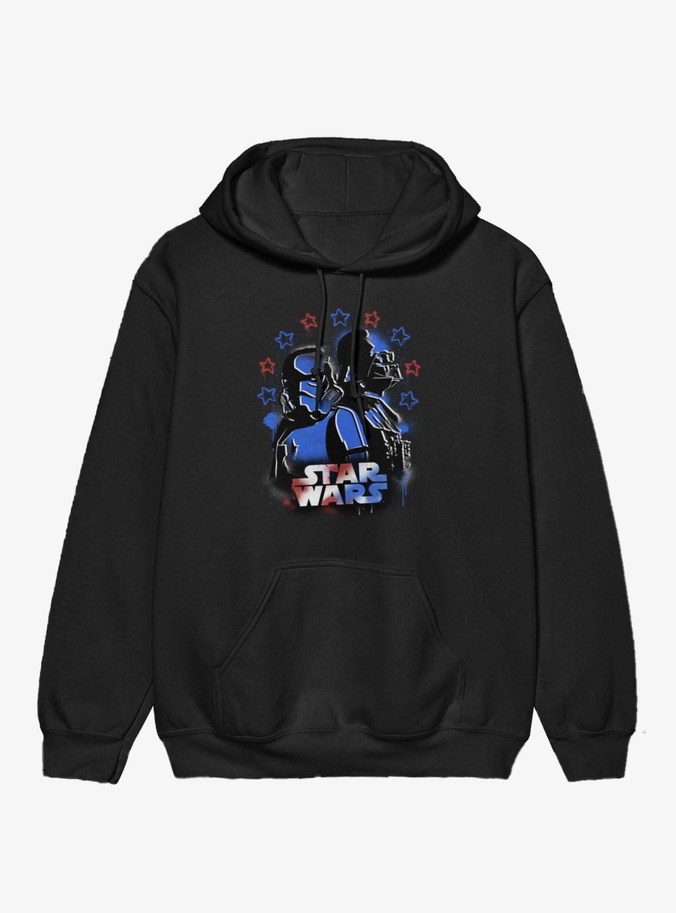 Star Wars Vader And Stromtrooper Patriotic Stencil Hoodie, , hi-res