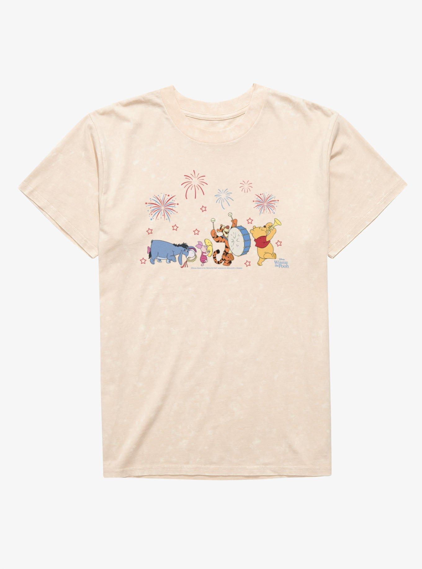 Disney Winnie The Pooh Fireworks 4Th Of July Parade Mineral Wash T-Shirt, , hi-res