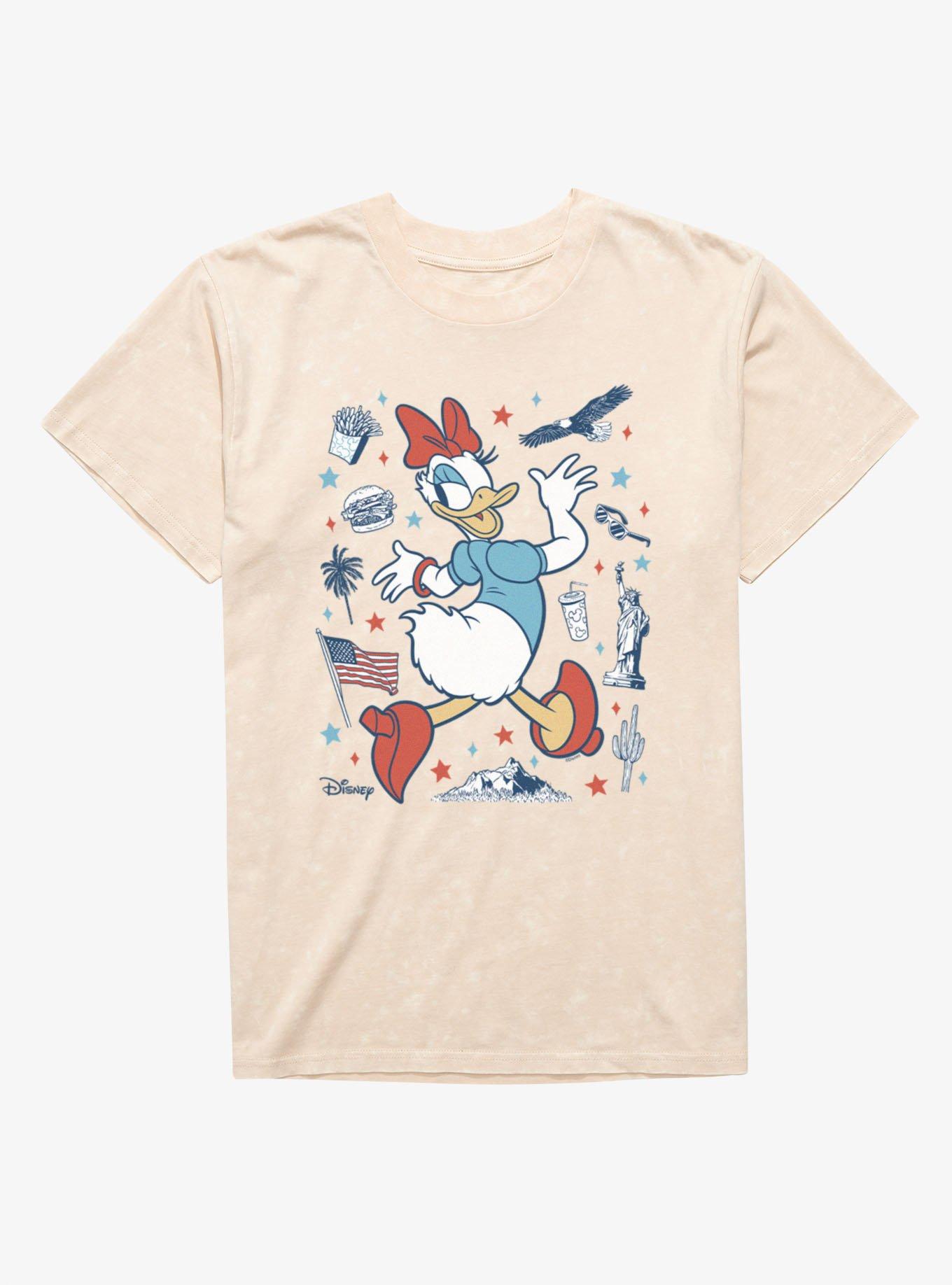 Disney Mickey Mouse Daisy Duck Americana Mineral Wash T-Shirt, , hi-res