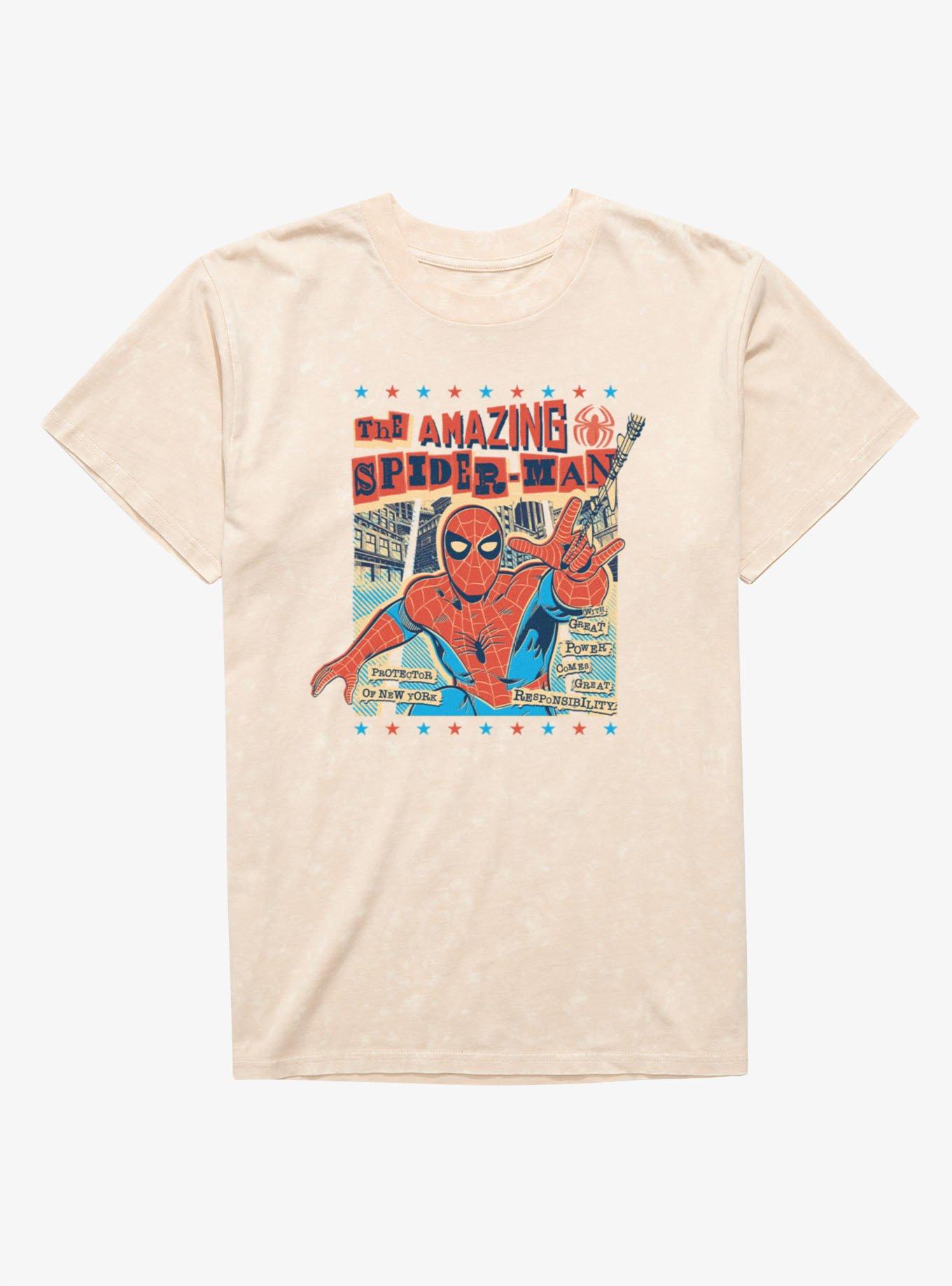 Marvel Spider-Man Protector Of New York Mineral Wash T-Shirt, , hi-res