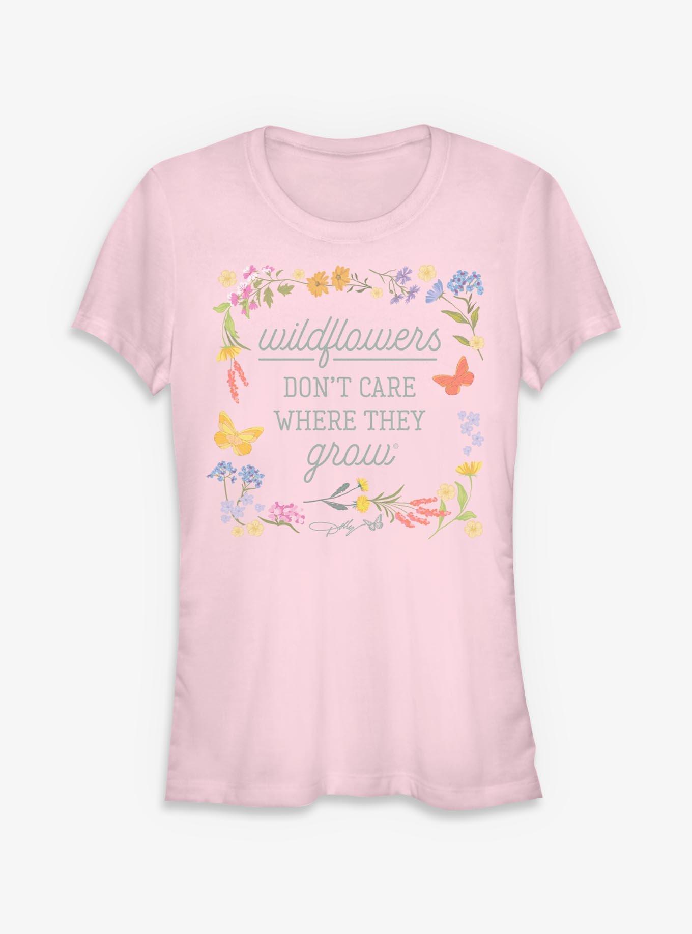 Dolly Parton Wildflowers Don't Care Girls T-Shirt, , hi-res