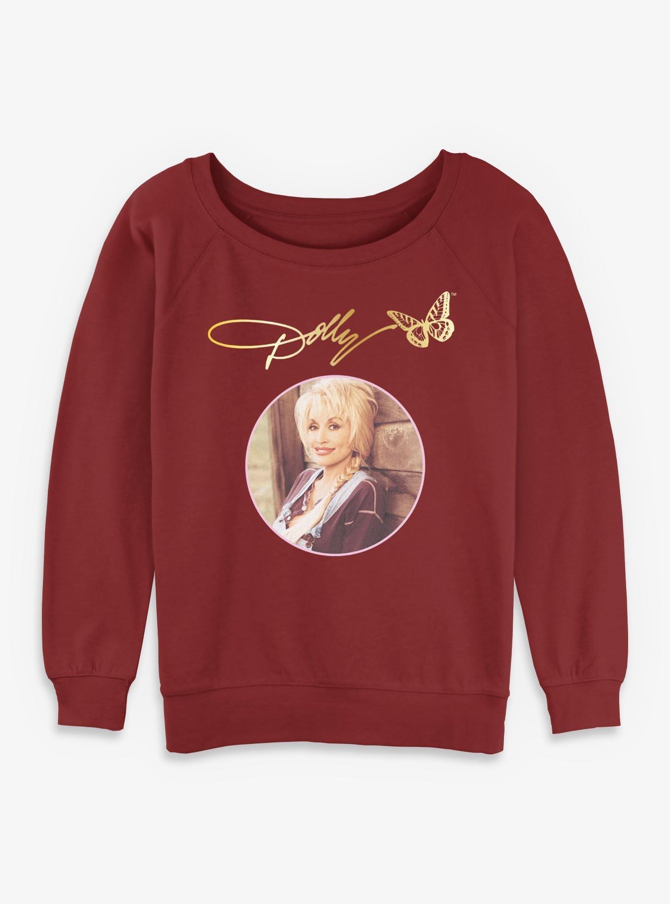 Dolly Parton Circle Signature Girls Slouchy Sweatshirt, , hi-res