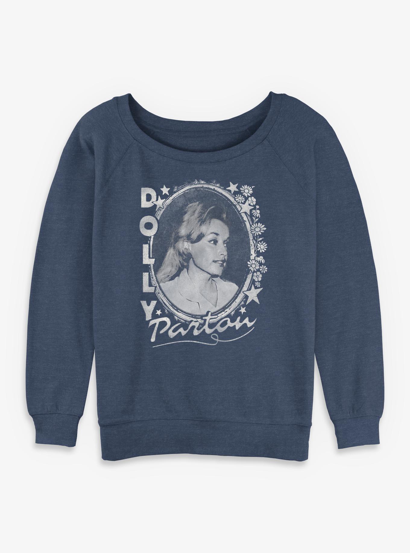 Dolly Parton Stars And Flowers Girls Slouchy Sweatshirt, , hi-res