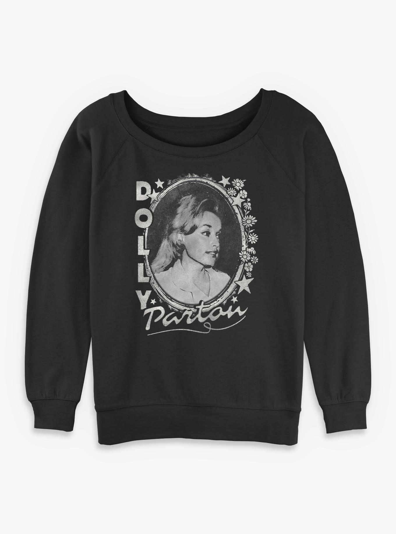 Dolly Parton Stars And Flowers Girls Slouchy Sweatshirt, , hi-res
