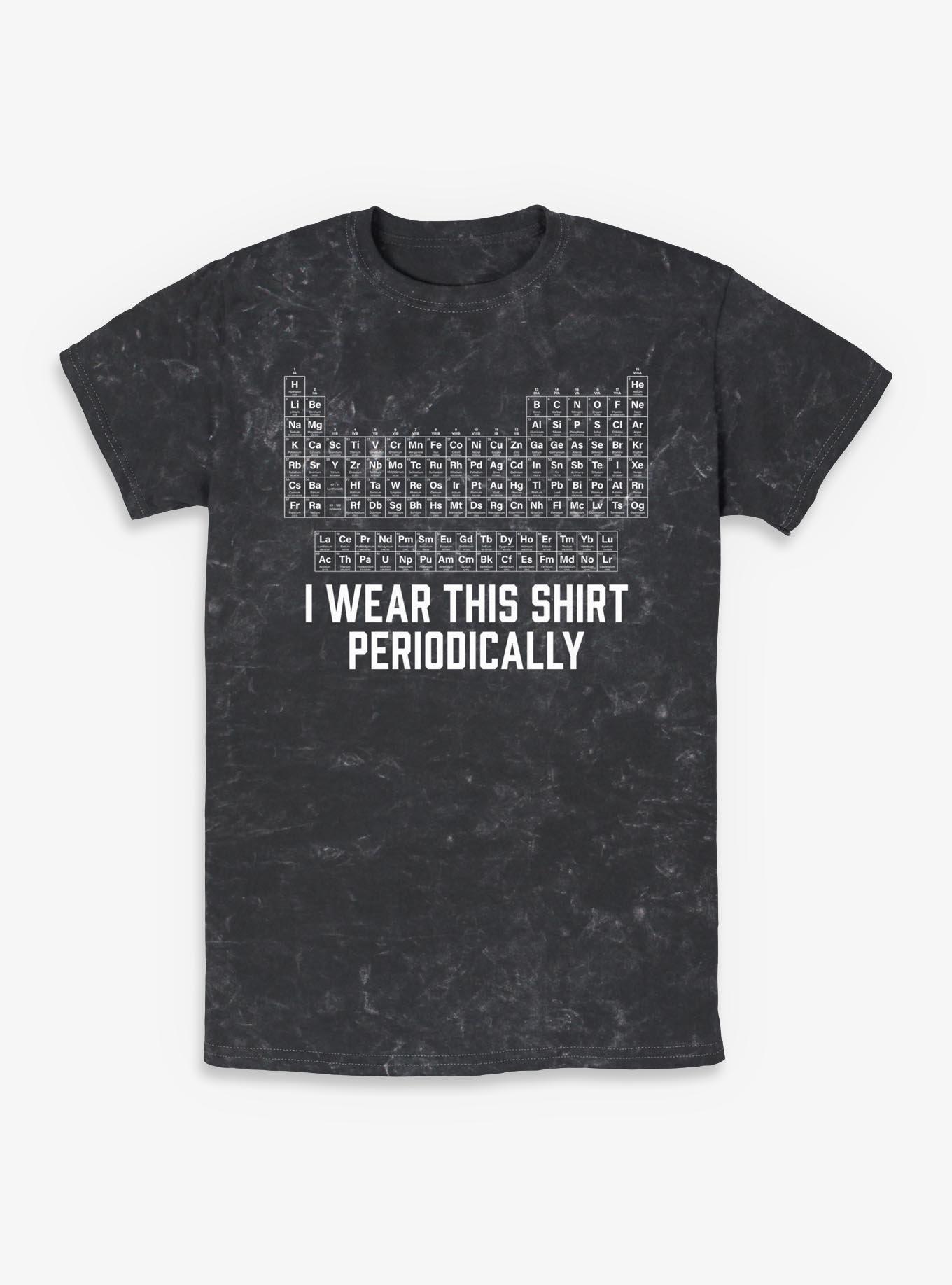 Periodic Table Mineral Wash T-Shirt, BLACK, hi-res view 1