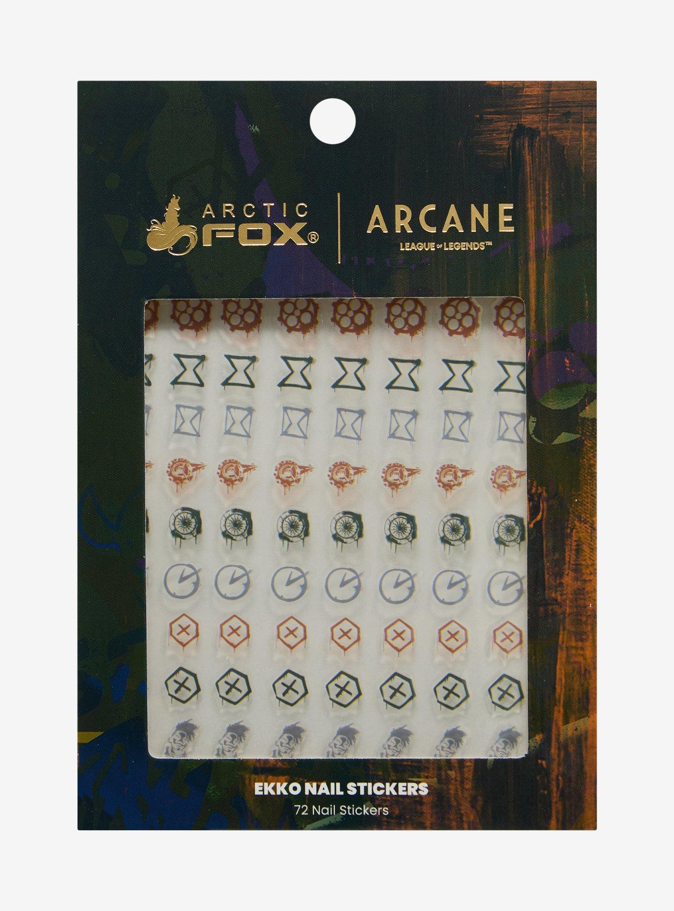Arctic Fox Arcane Ekko Nail Sticker Sheet, , hi-res