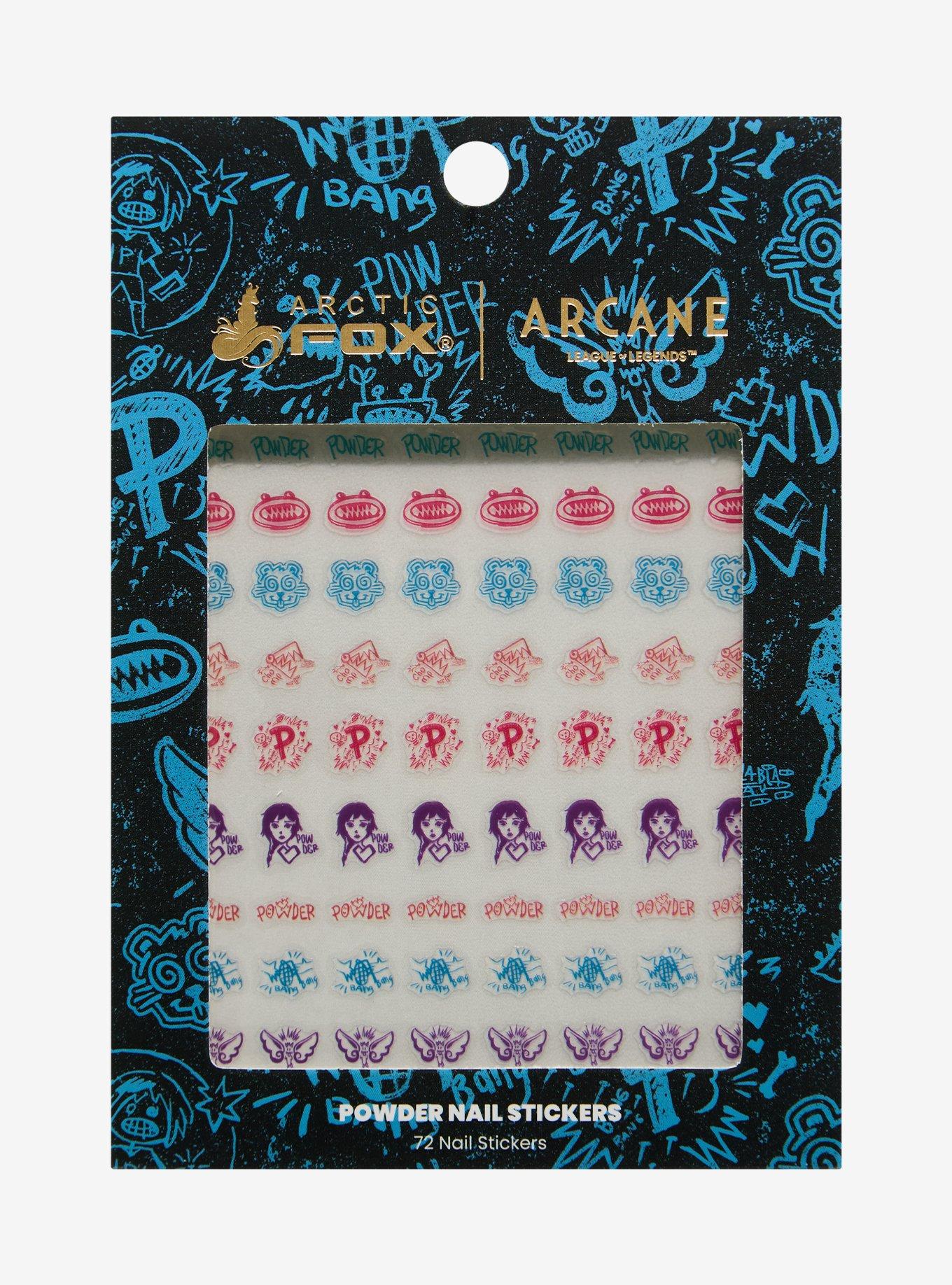 Arctic Fox Arcane Powder Nail Sticker Sheet, , hi-res