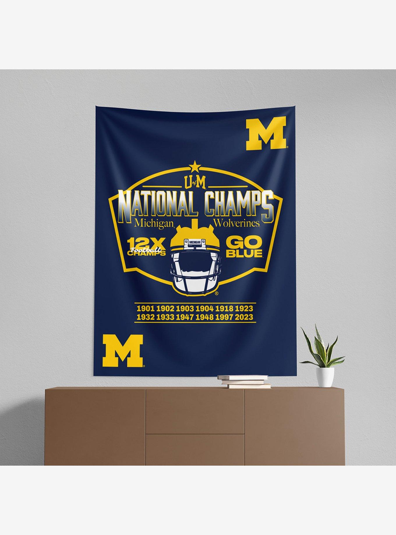 NCAA 2023 FBC Nameplate Michigan Wall Hanging, , hi-res