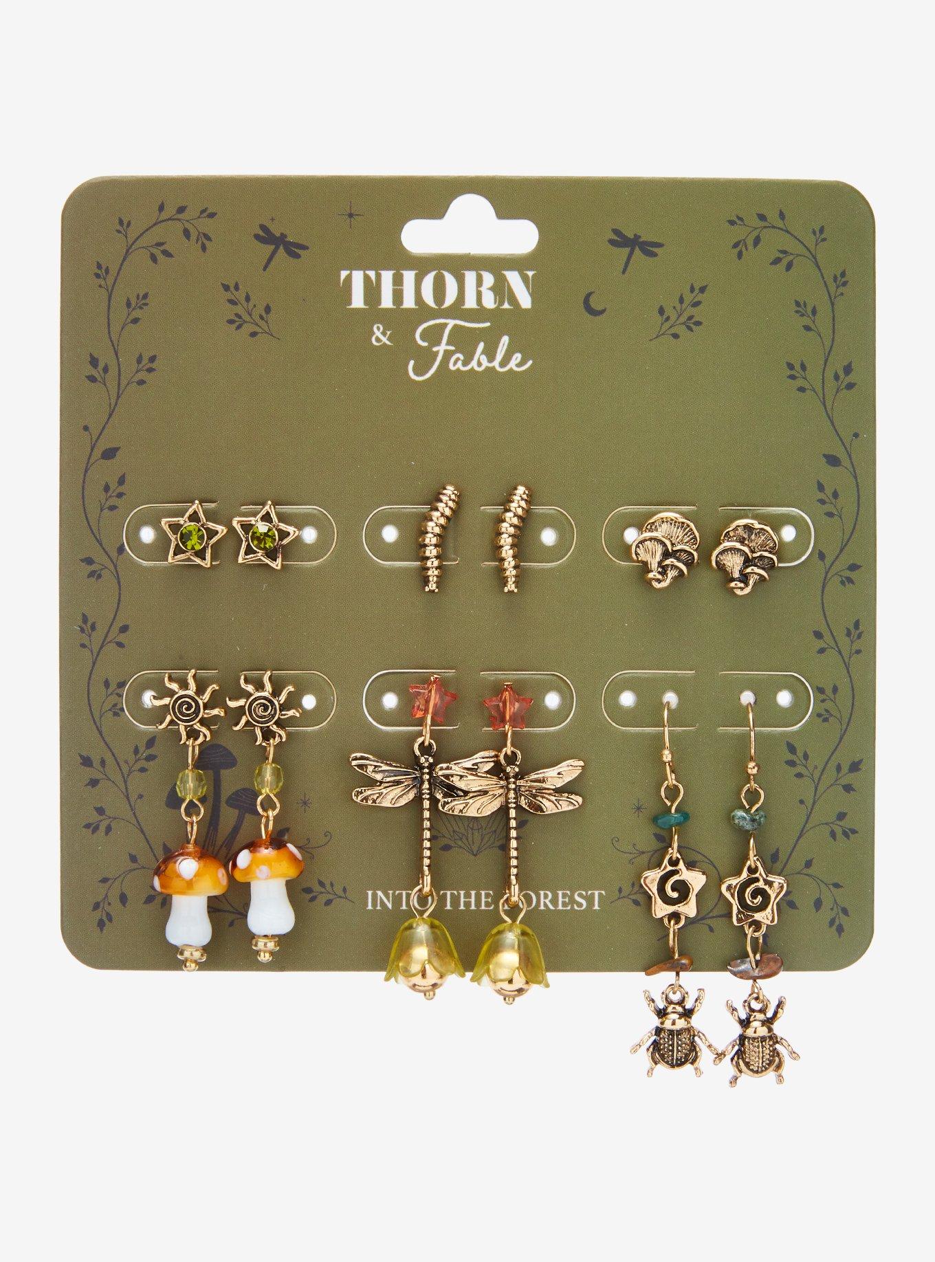 Thorn & Fable Forest Critters Gem Earring Set