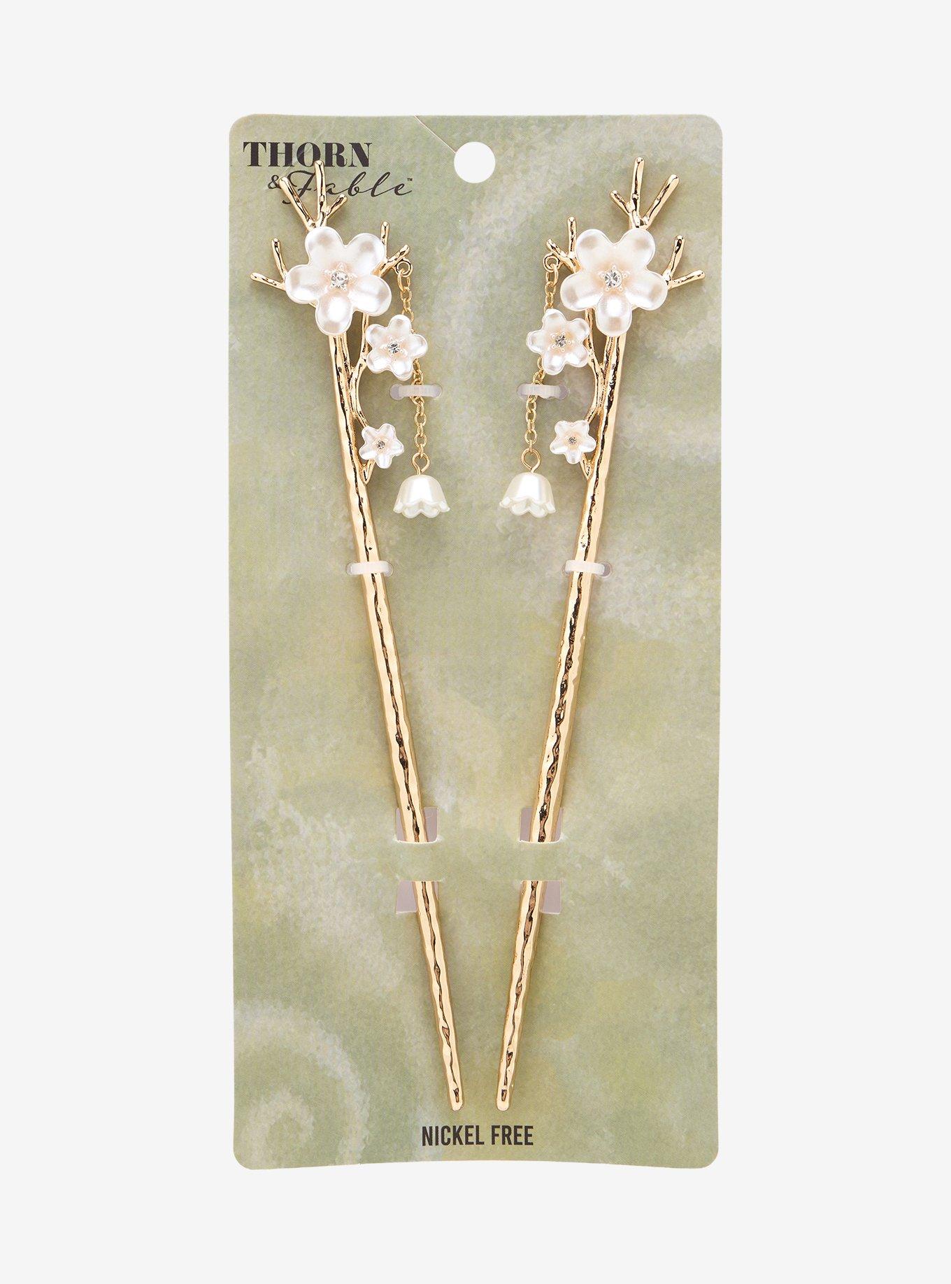 Thorn & Fable Floral Branch Hair Stick Set