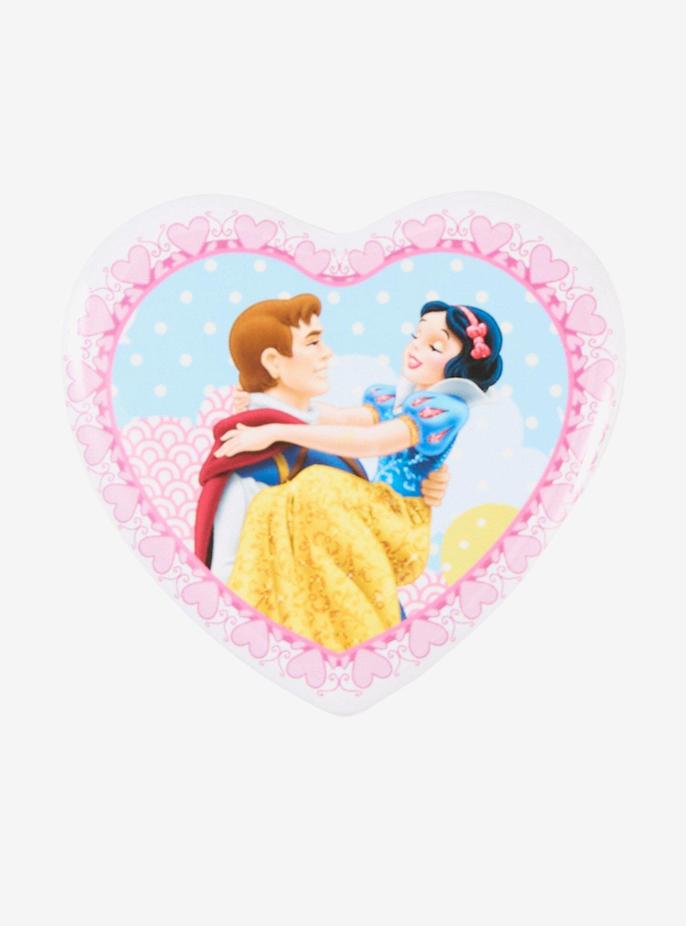 Disney Snow White And The Seven Dwarfs Couple Heart Button