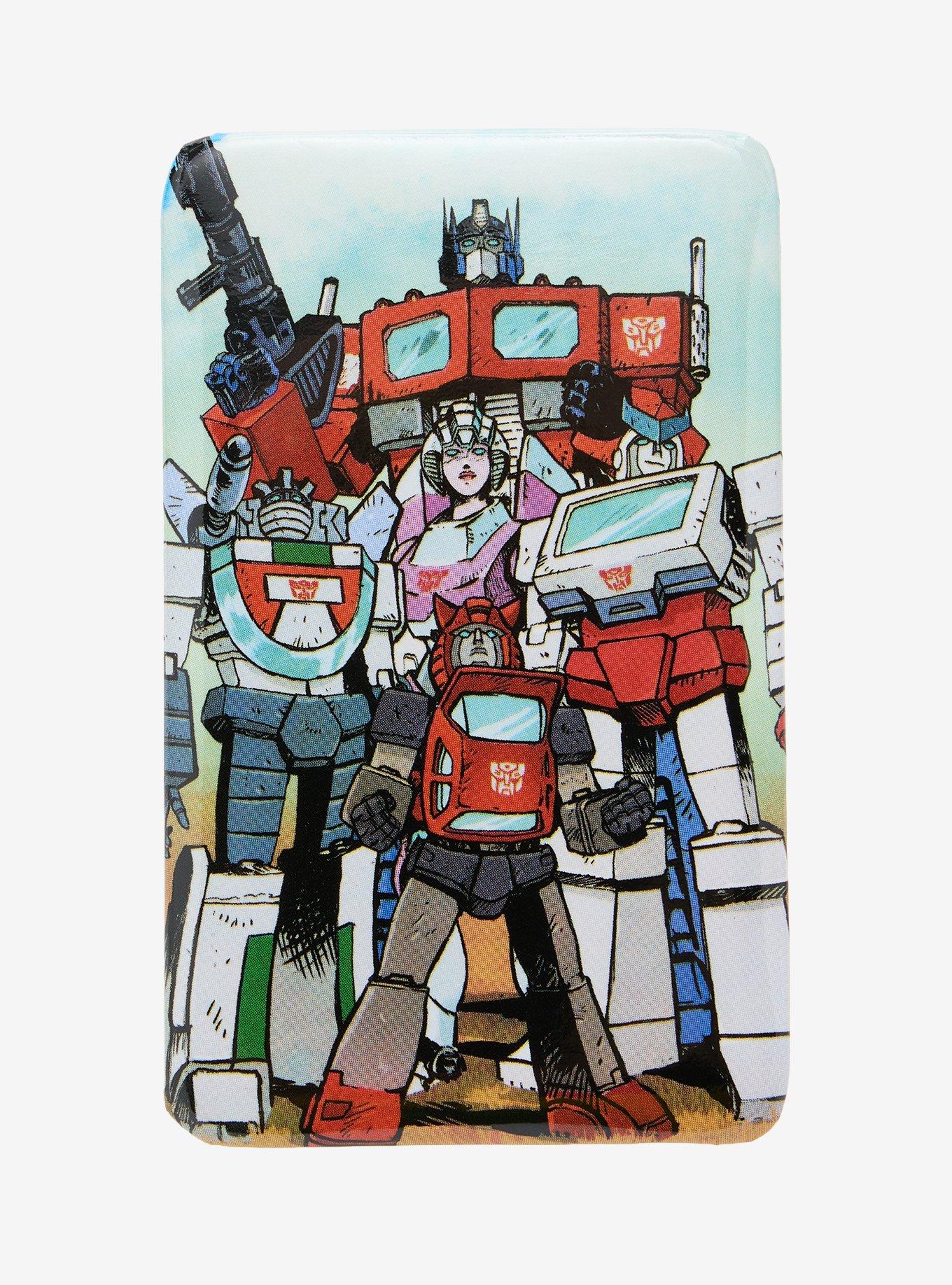 Transformers Optimus Prime Team Rectangular Button