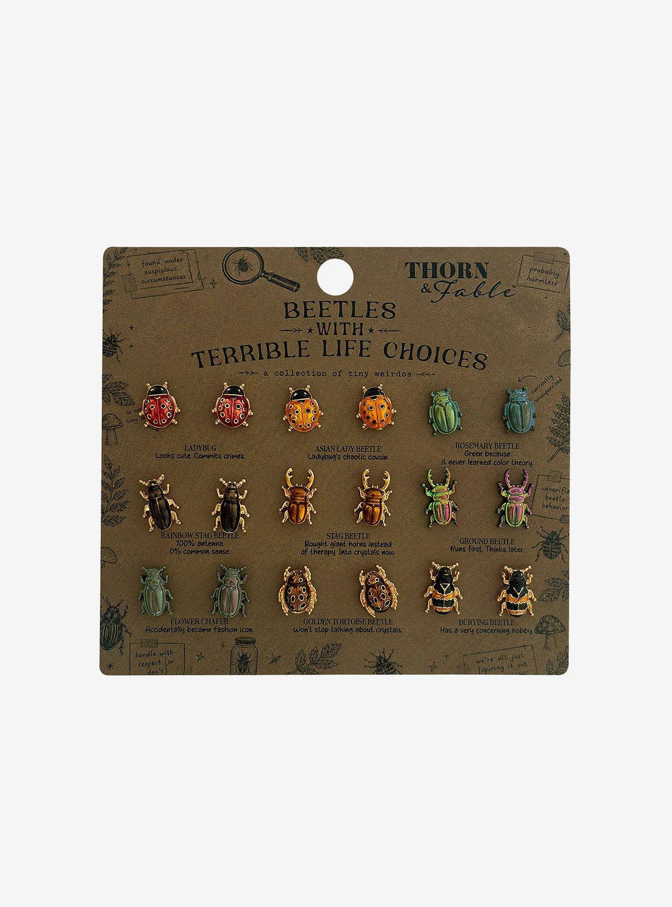 Thorn & Fable Beetles Earring Set