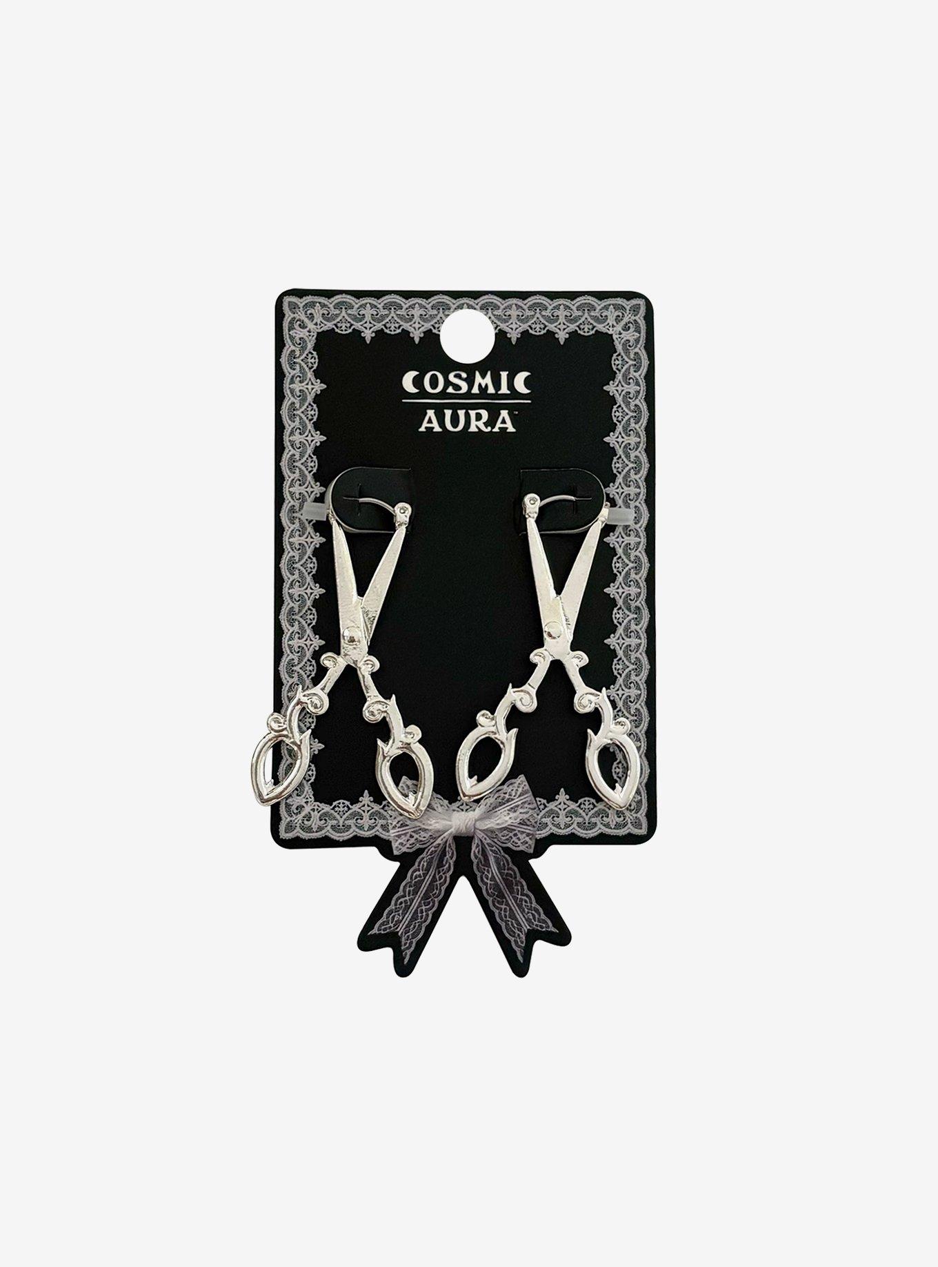 Cosmic Aura Scissors Front/Back Earrings
