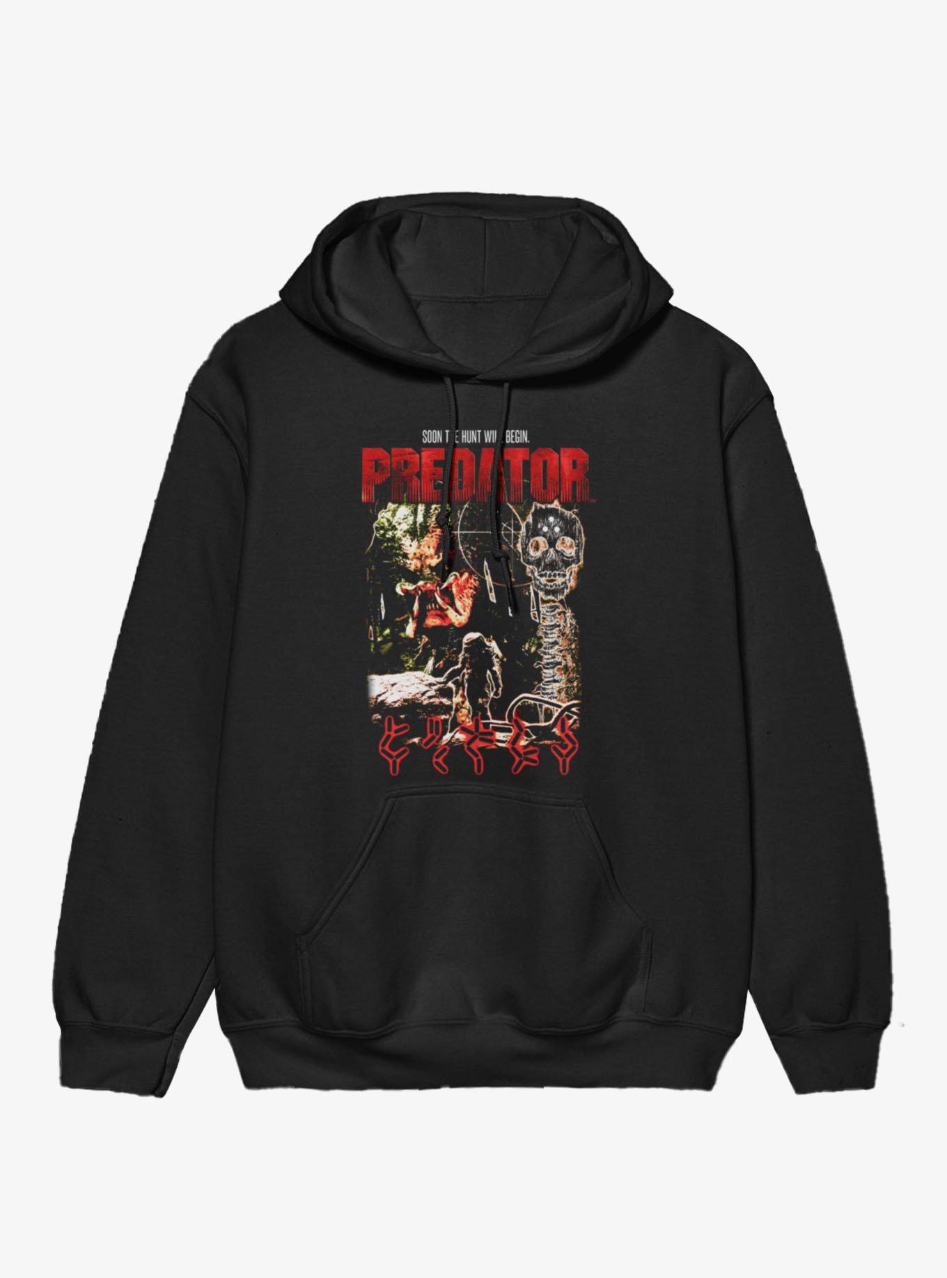 Predator Soon The Hunt Will Begin Target Scan Hoodie, BLACK, hi-res view 1