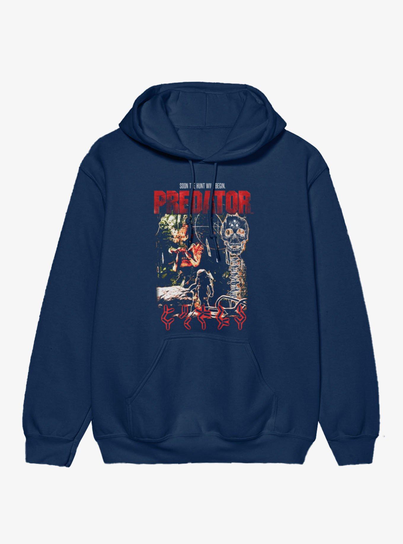Predator Soon The Hunt Will Begin Target Scan Hoodie, NAVY, hi-res view 1