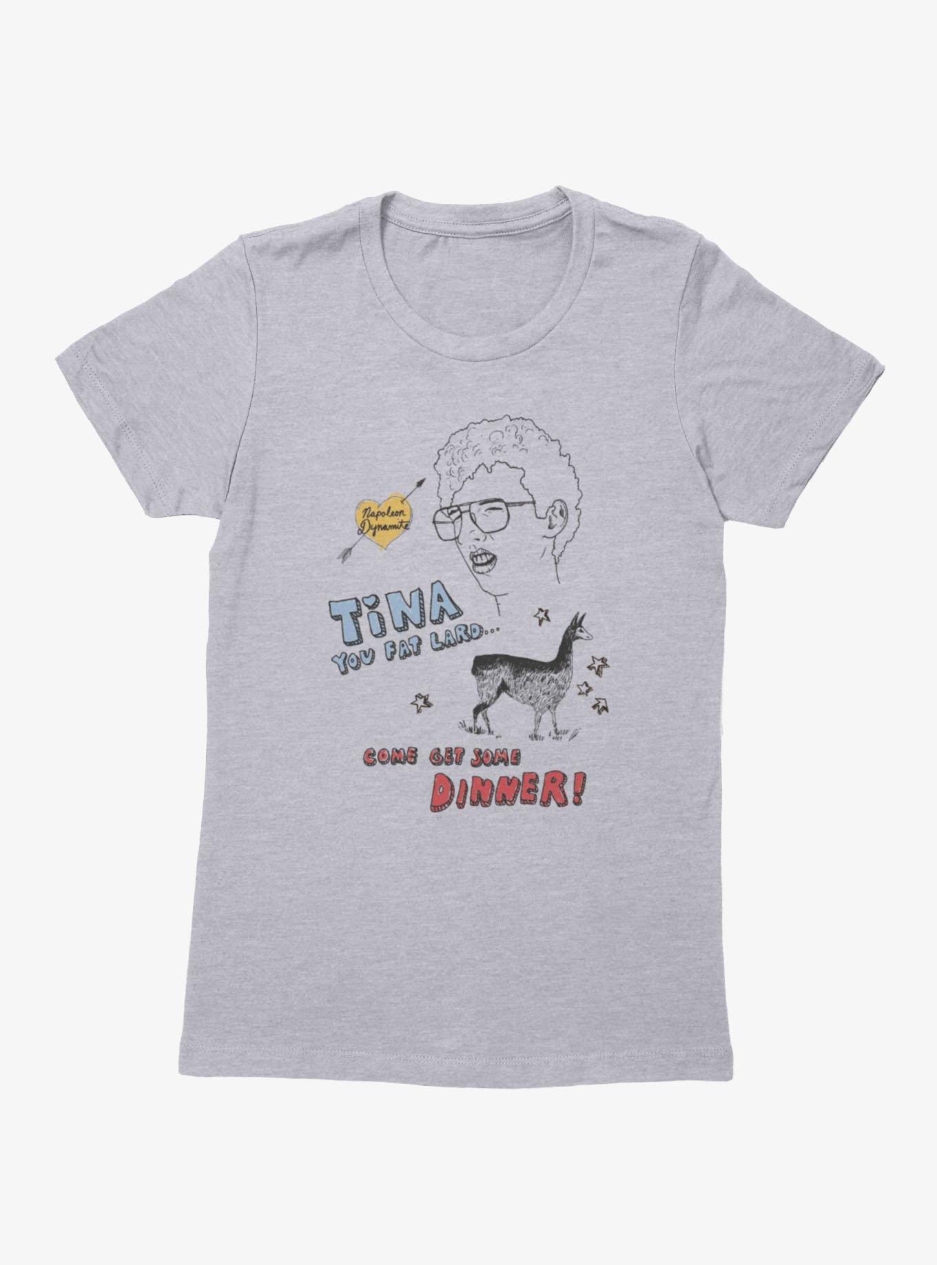 Napoleon Dynamite Tina Fat Lard Dinner Sketch Womens T-Shirt, , hi-res view 1