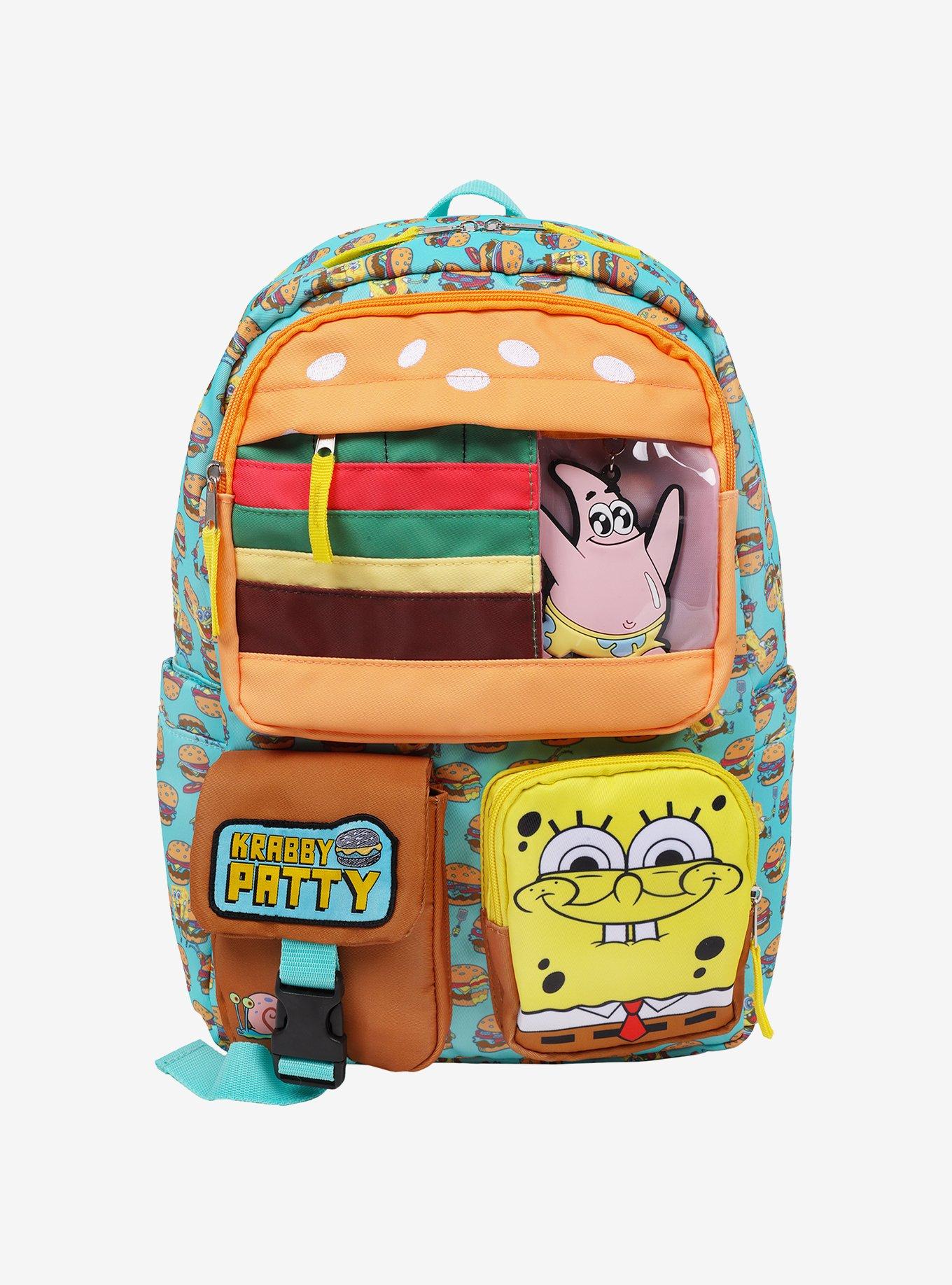 SpongeBob SquarePants Krabby Patty Peekaboo Backpack with Character Pockets, , hi-res