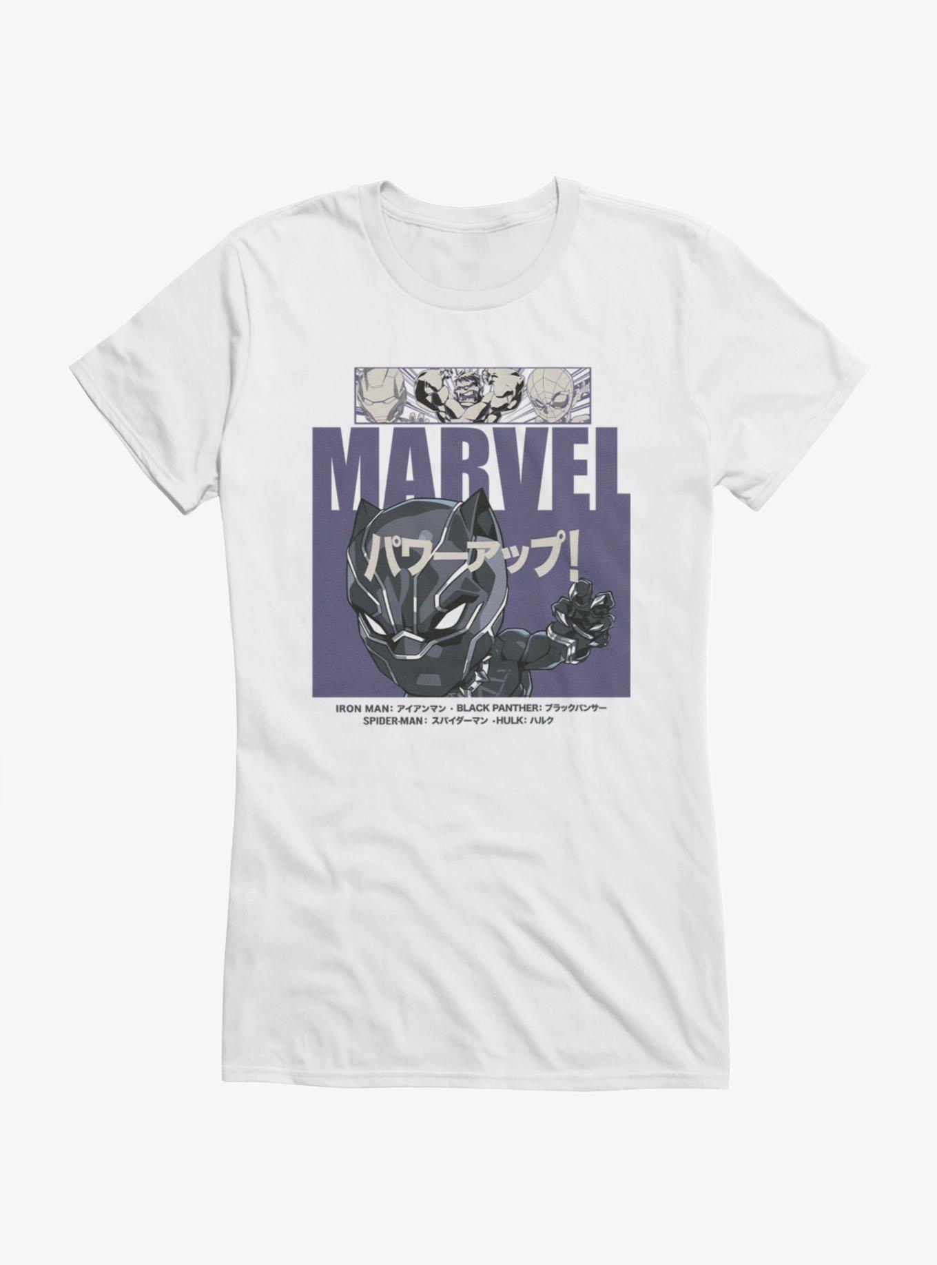 Marvel Avengers Black Panther Power Up Manga Style Girls T-Shirt, , hi-res