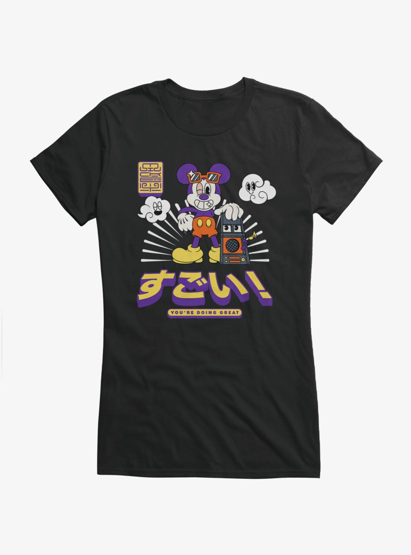 Disney Mickey Mouse Boombox You're Doing Great Girls T-Shirt, , hi-res