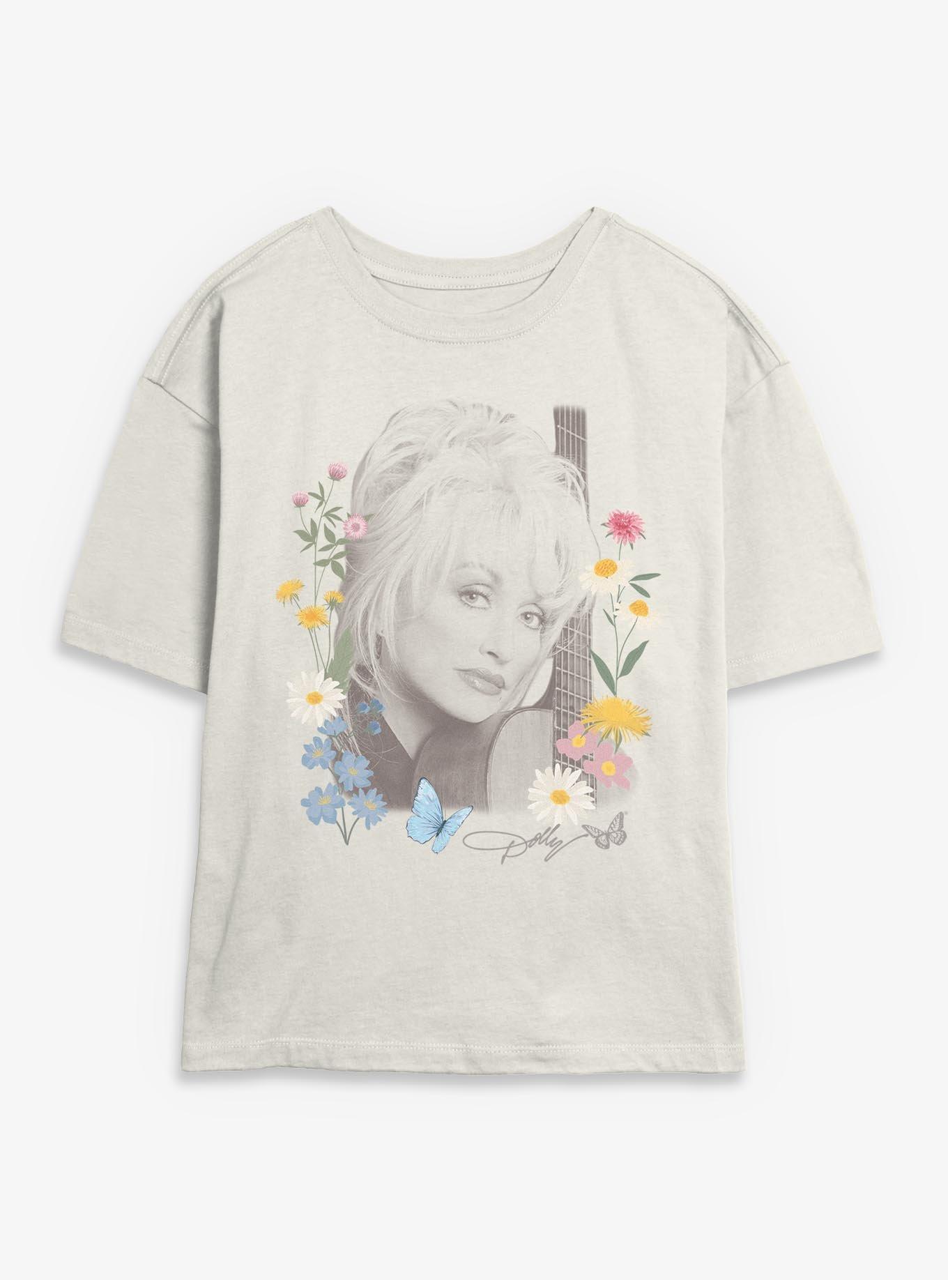 Dolly Parton Wildflowers Portrait Girls Skimmer T-Shirt, , hi-res