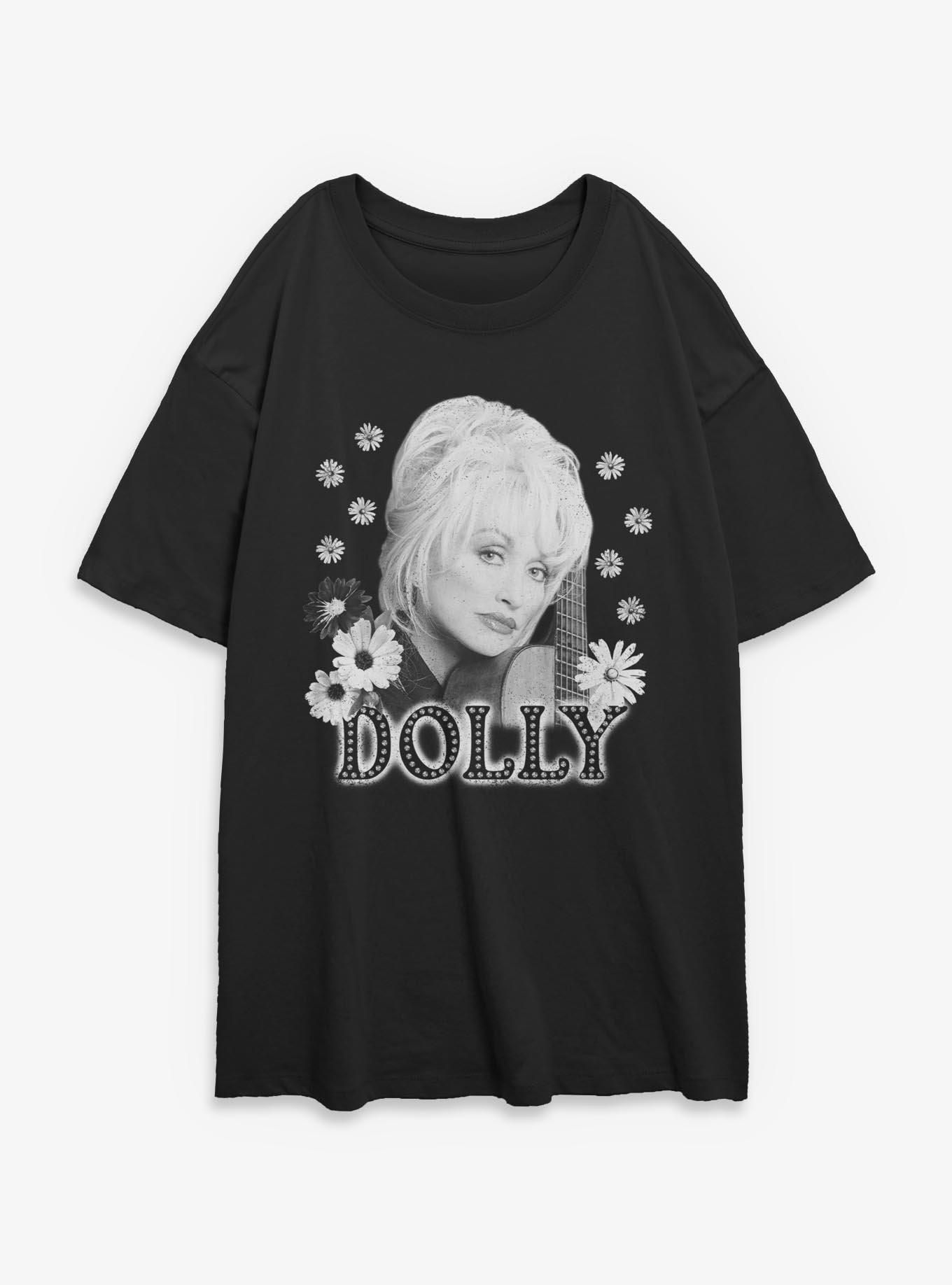 Dolly Parton Flowers Girls Oversized T-Shirt, , hi-res