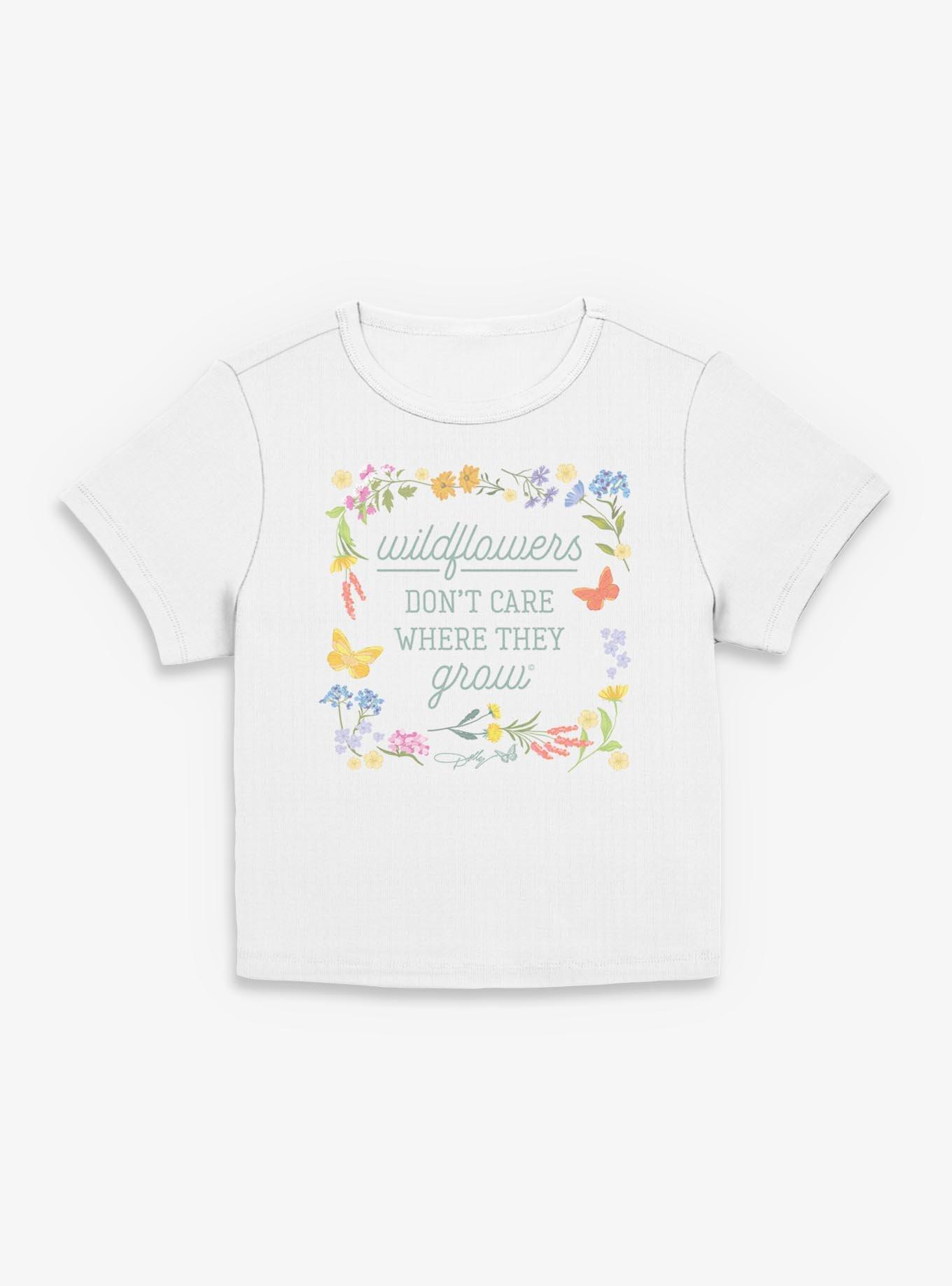 Dolly Parton Wildflowers Don't Care Girls Baby T-Shirt, , hi-res